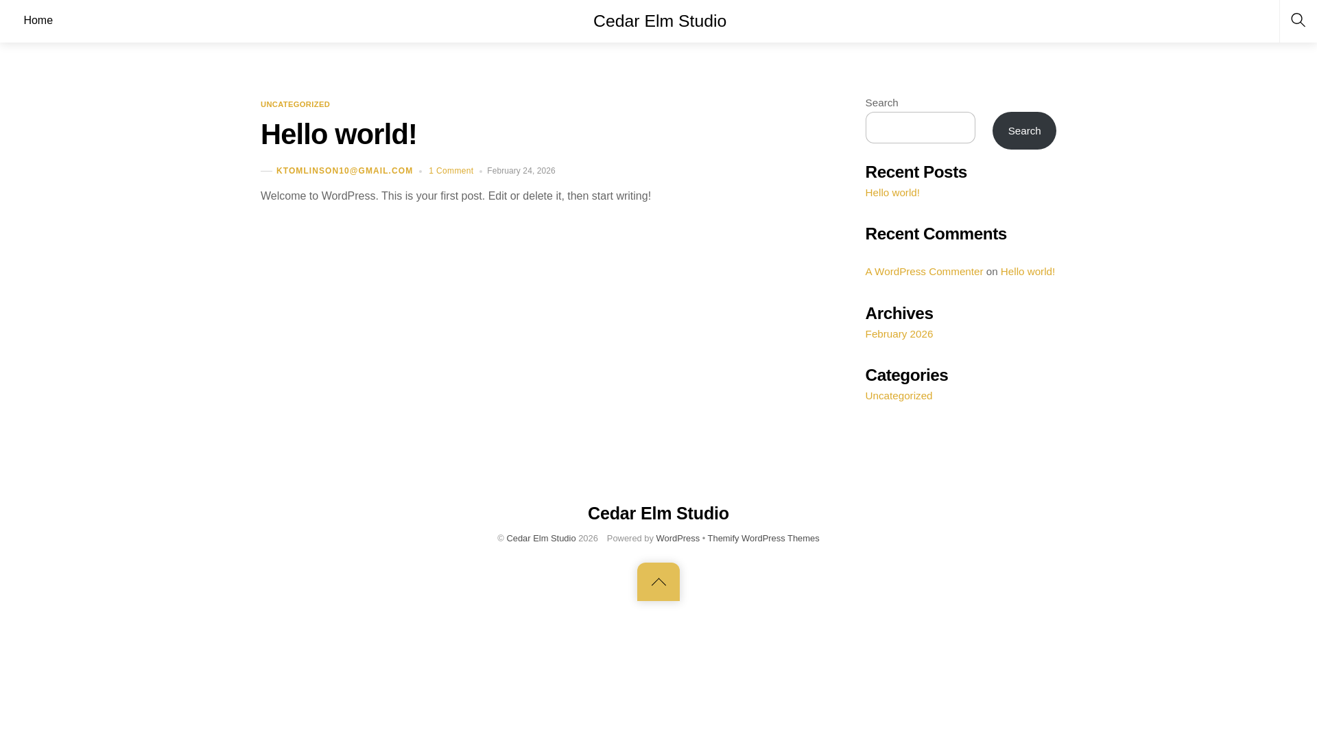 website screenshot of https://cedarelmartstudio.com/