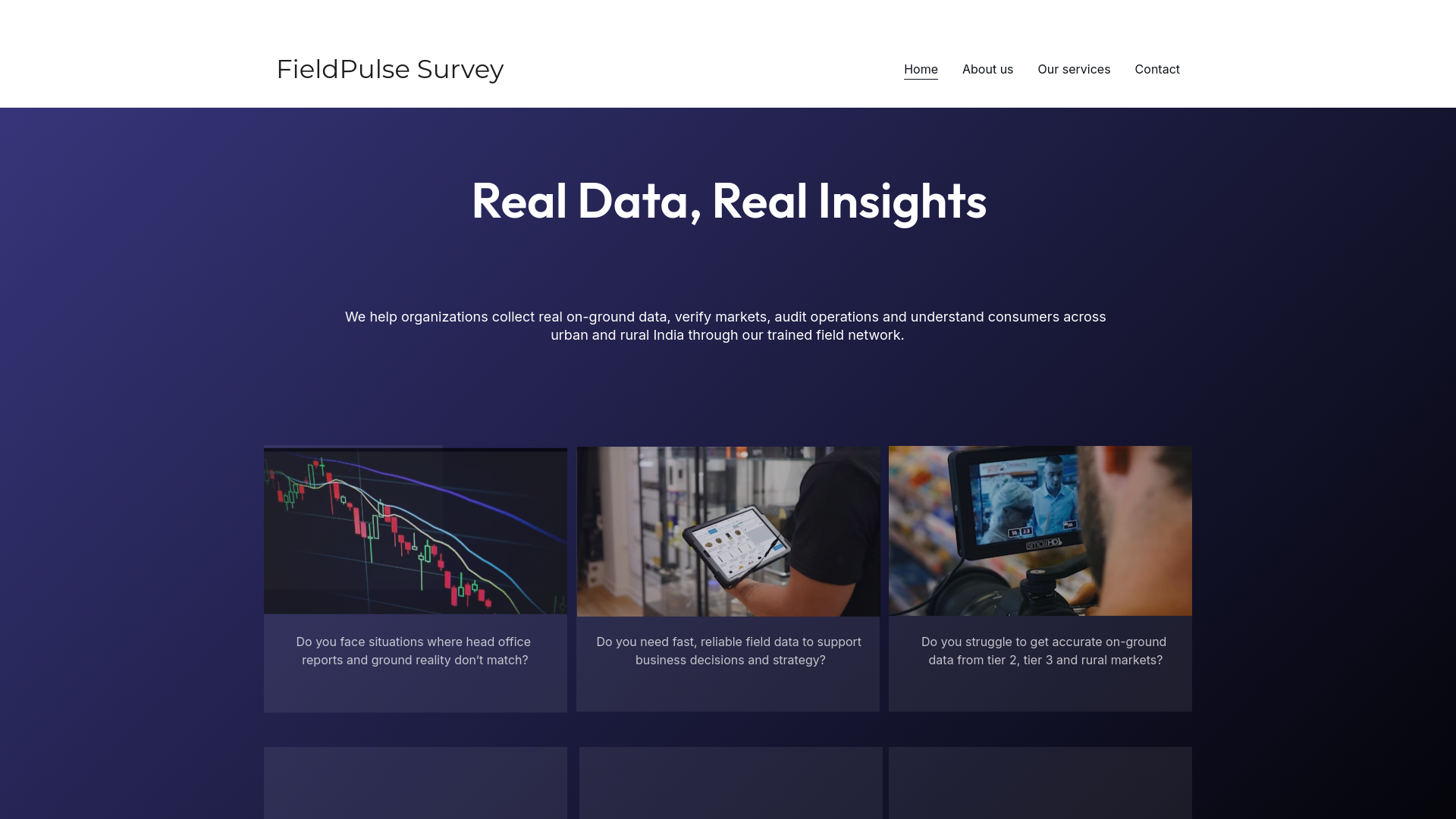 website screenshot of https://fieldpulsesurvey.com/