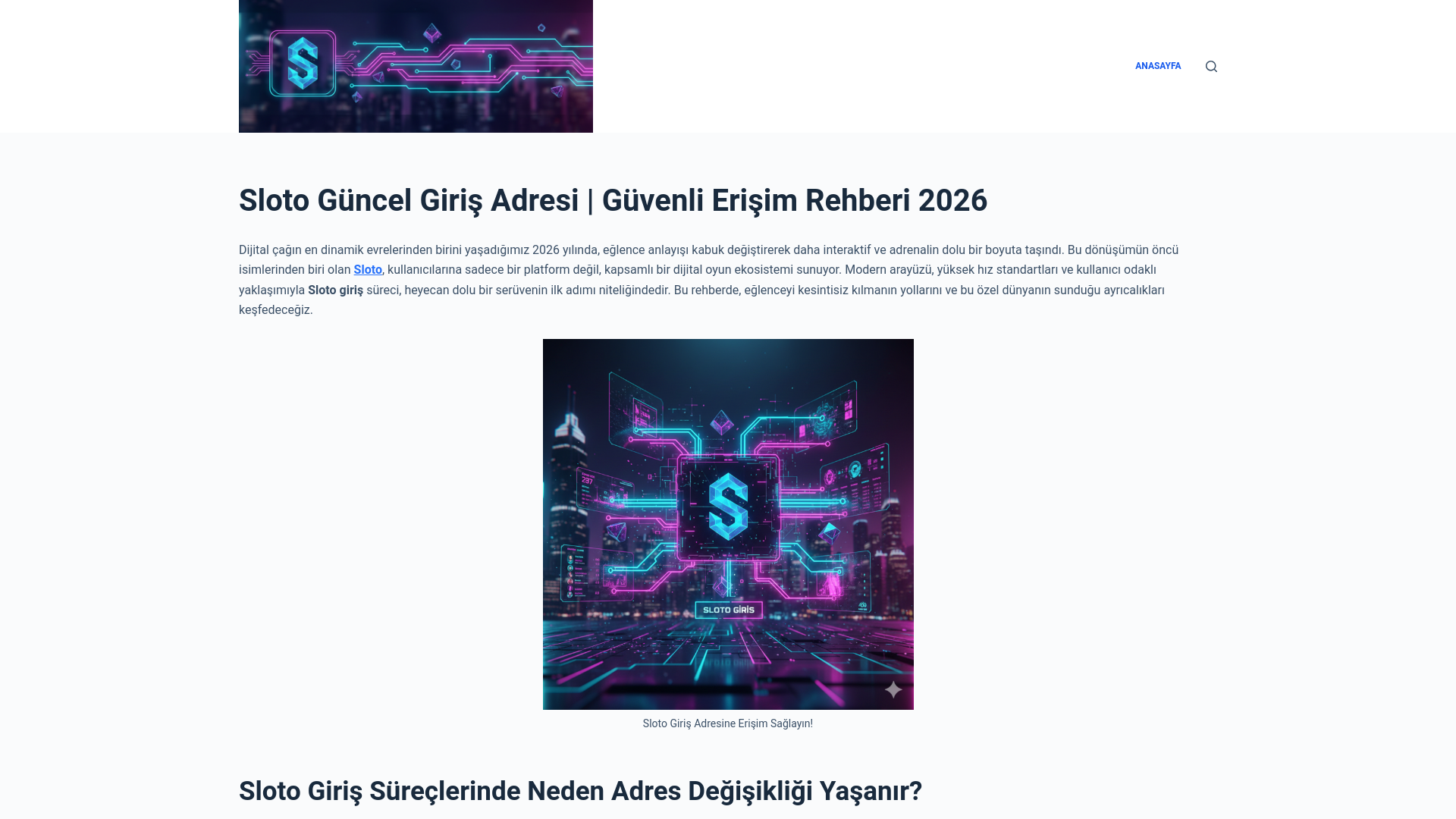 website screenshot of https://sloto.gen.tr