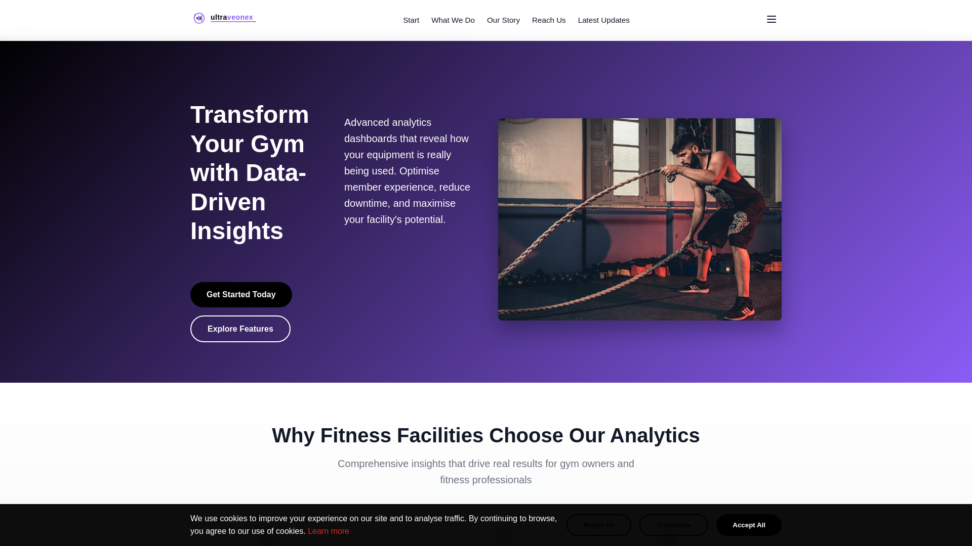 website screenshot of https://ultraveonex.world/
