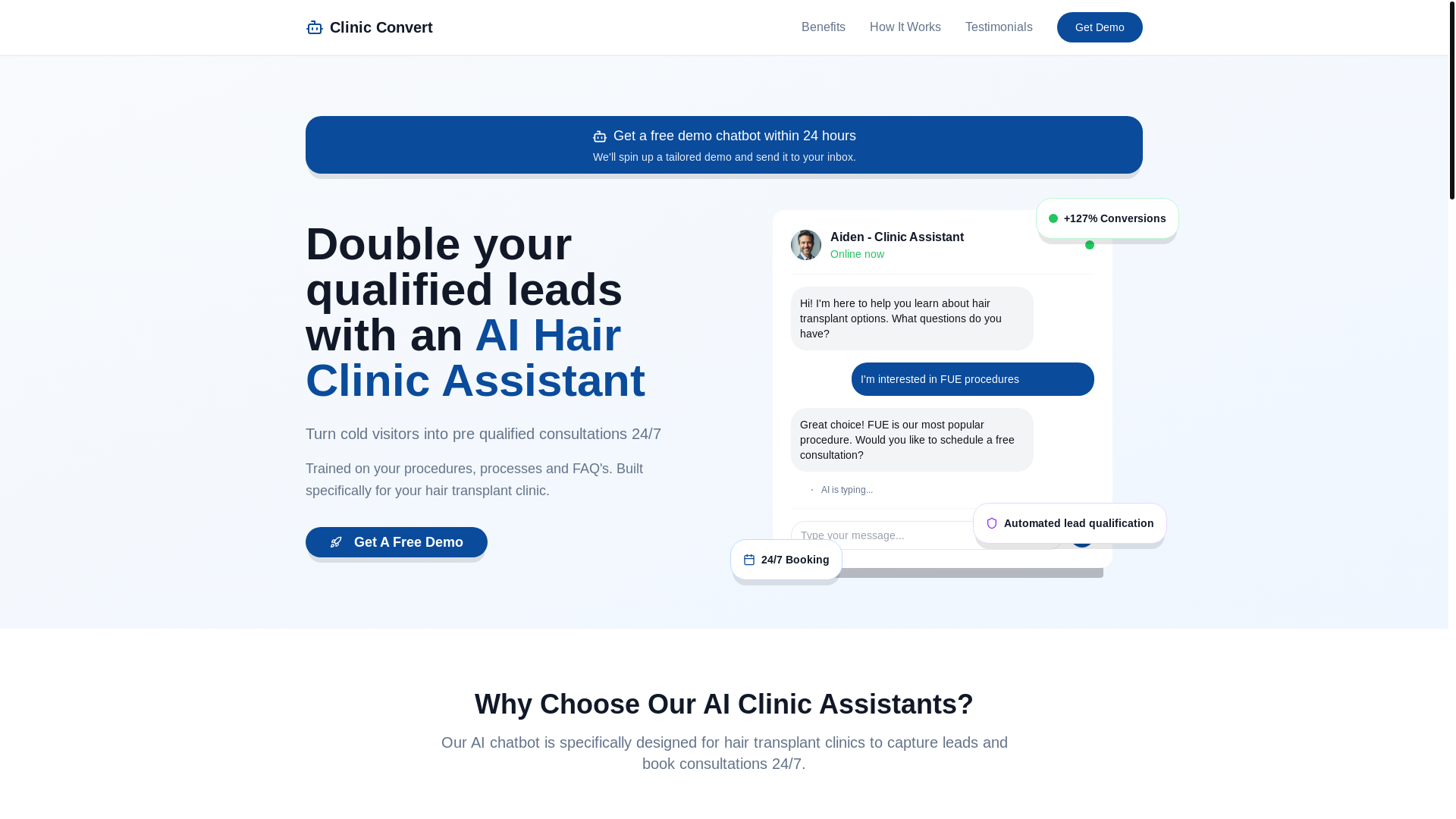 website screenshot of https://hairclinicbot.com/