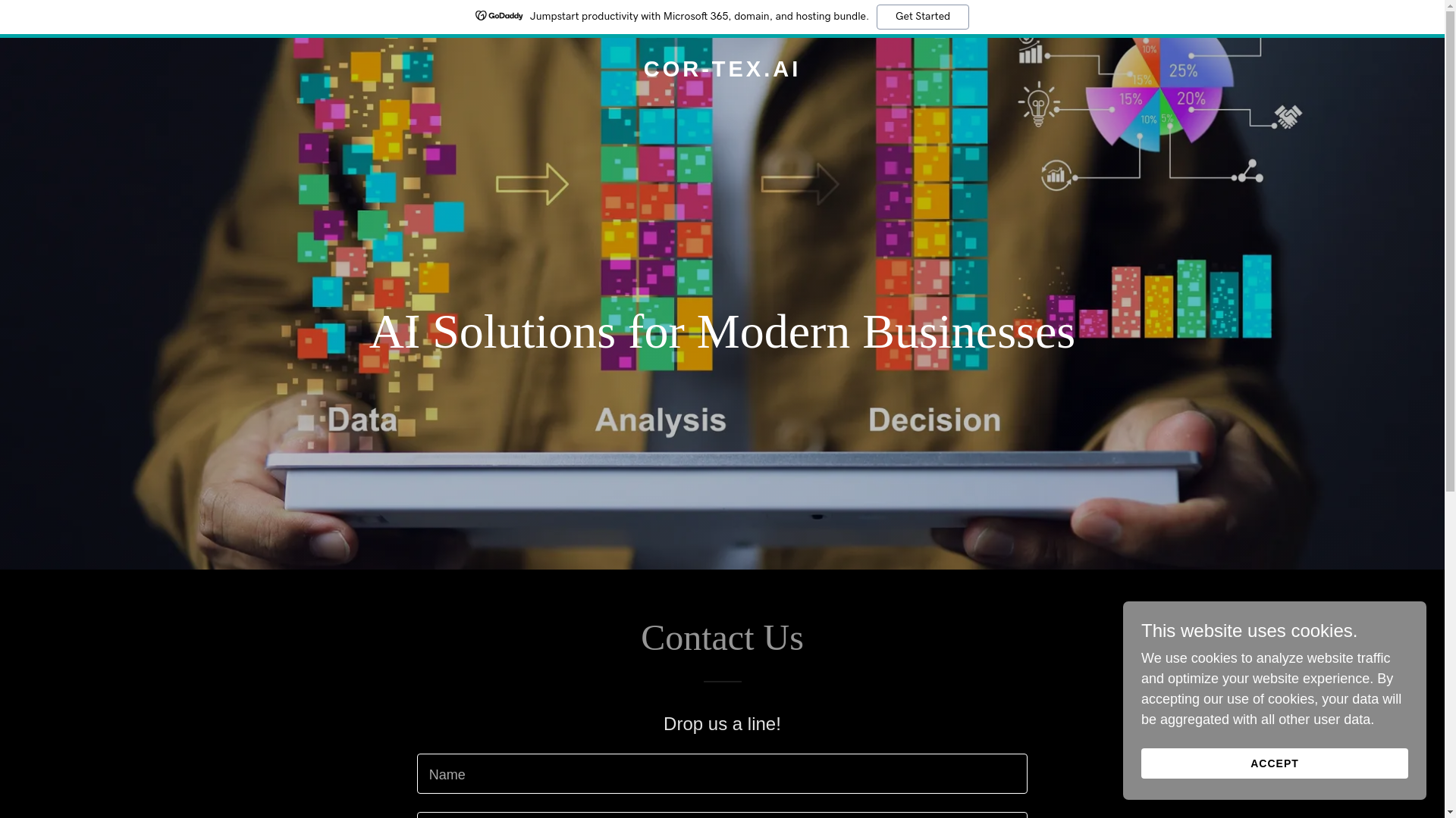 website screenshot of https://cor-tex.solutions/