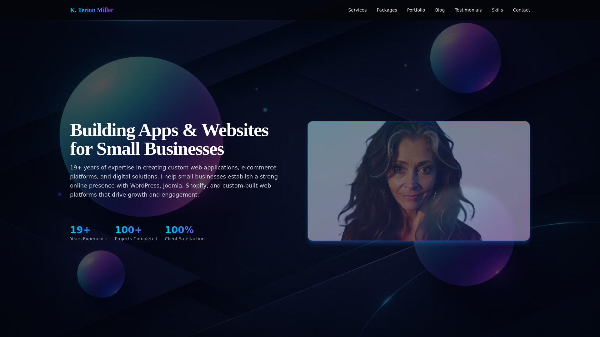 website screenshot of https://terion.work