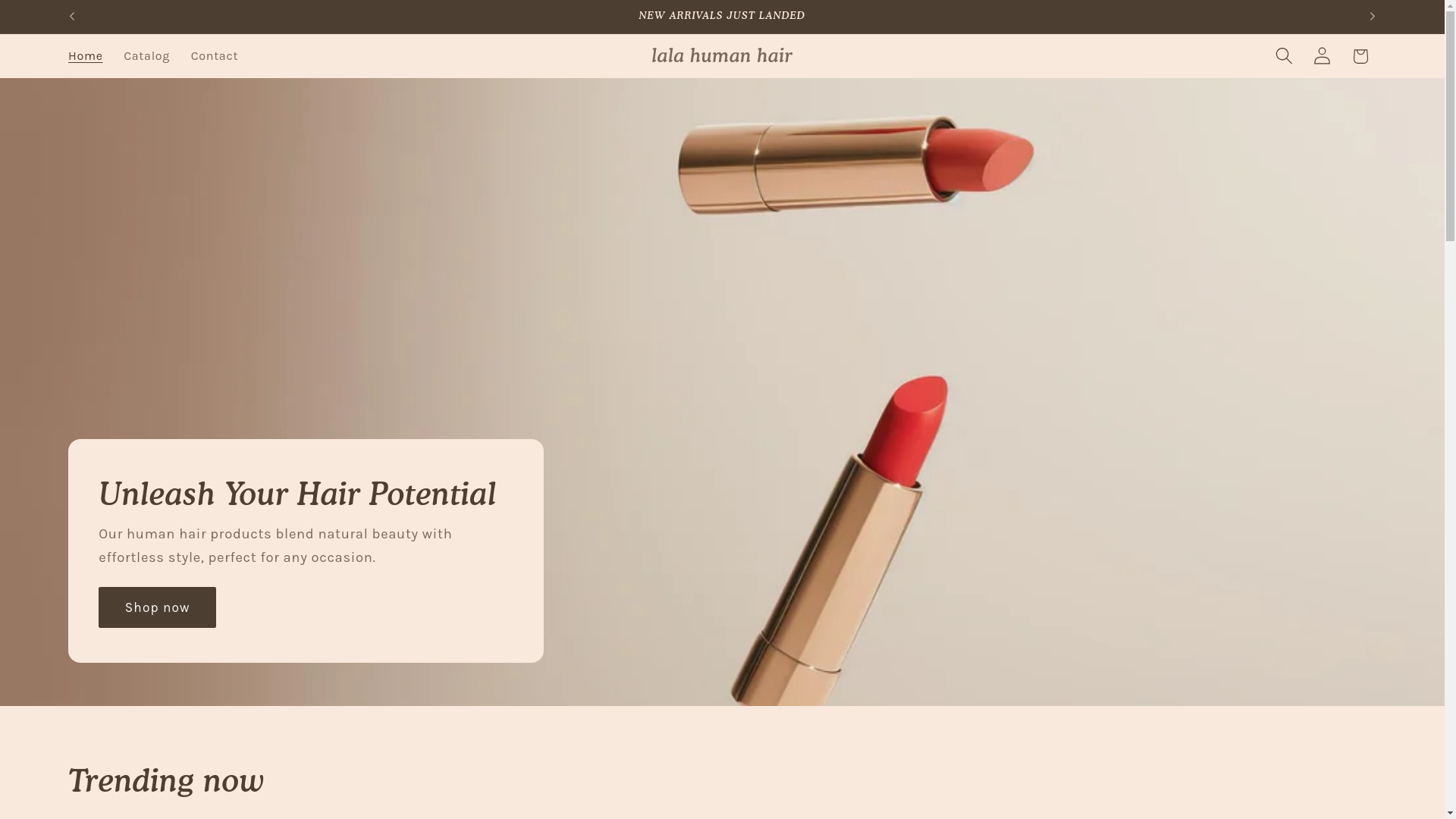 website screenshot of https://lalahumanhair.com/