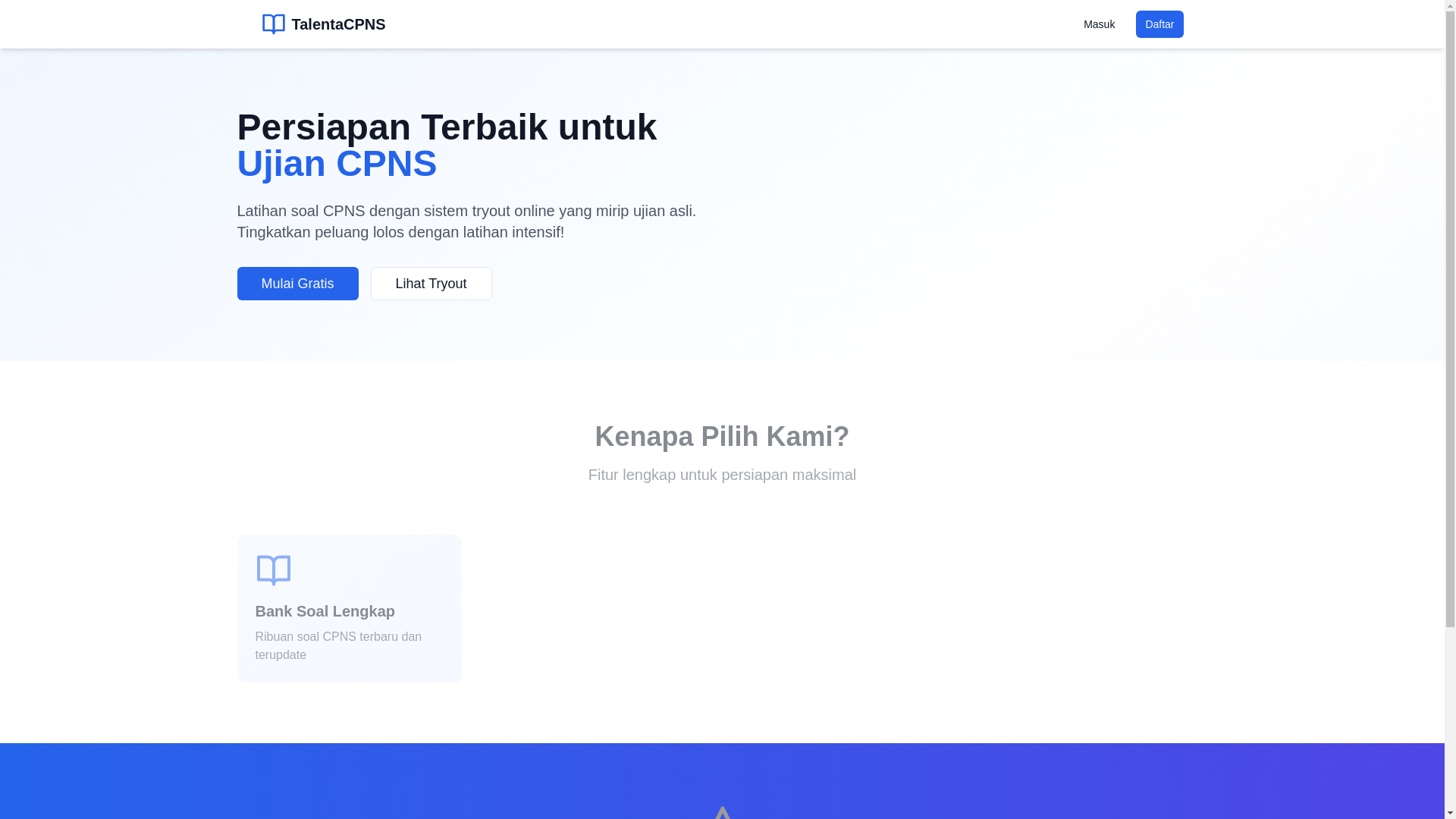 website screenshot of https://talentacpns.com/