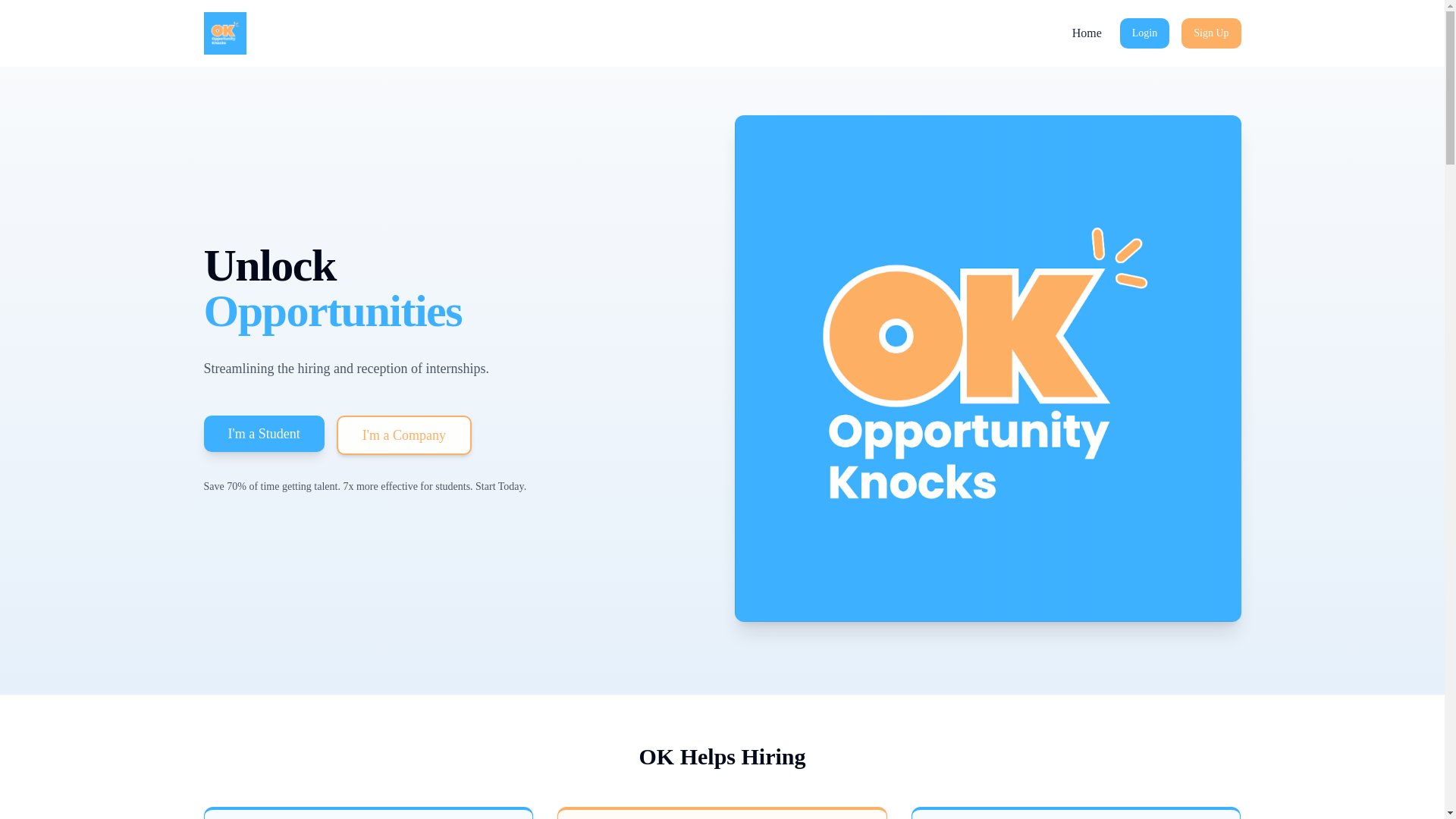 website screenshot of http://opportunityknockshq.com/