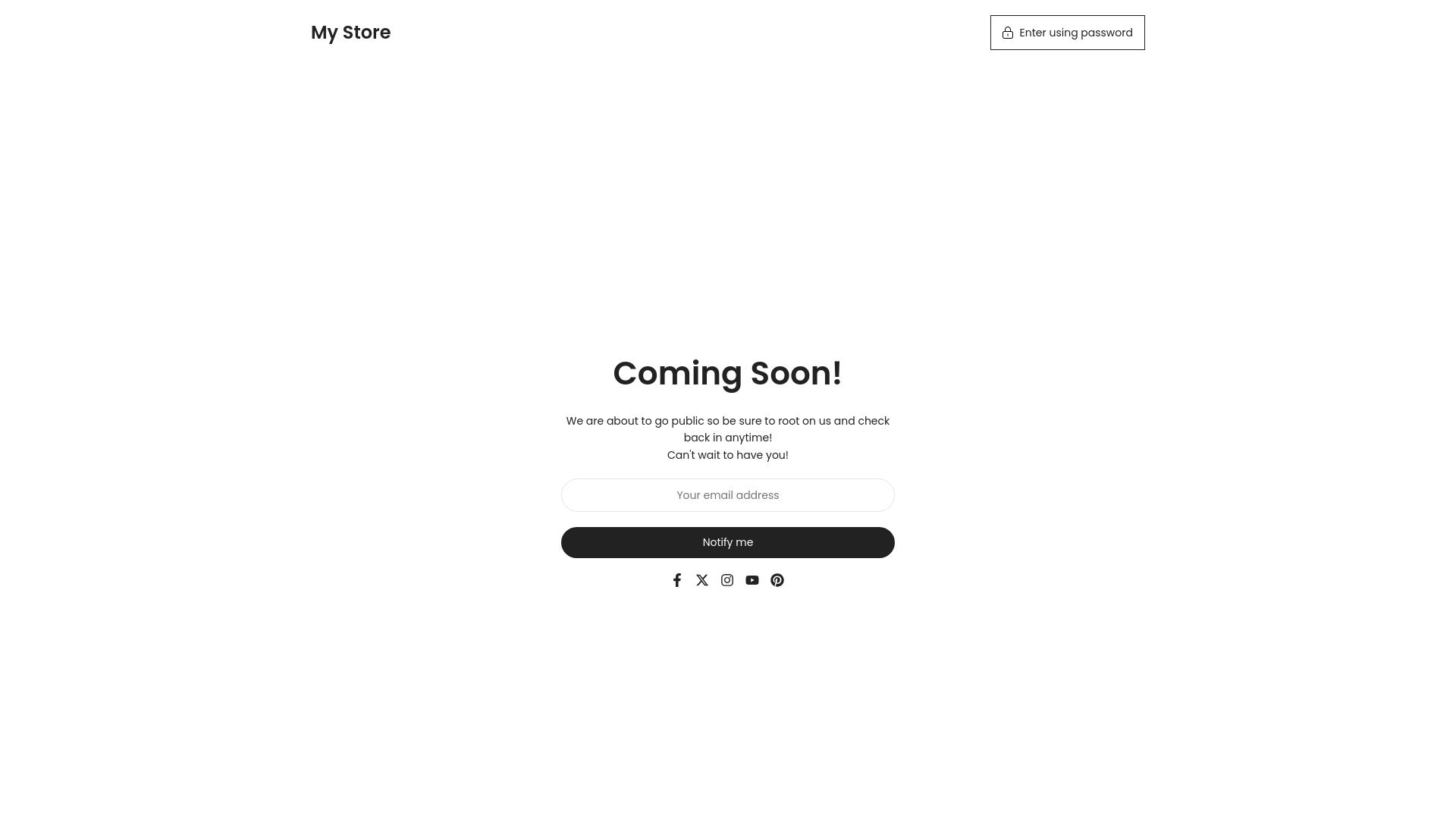 website screenshot of https://myshinery.com/