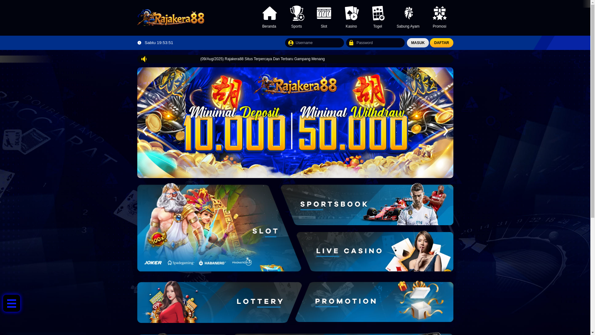 website screenshot of https://rajakera88press.com/