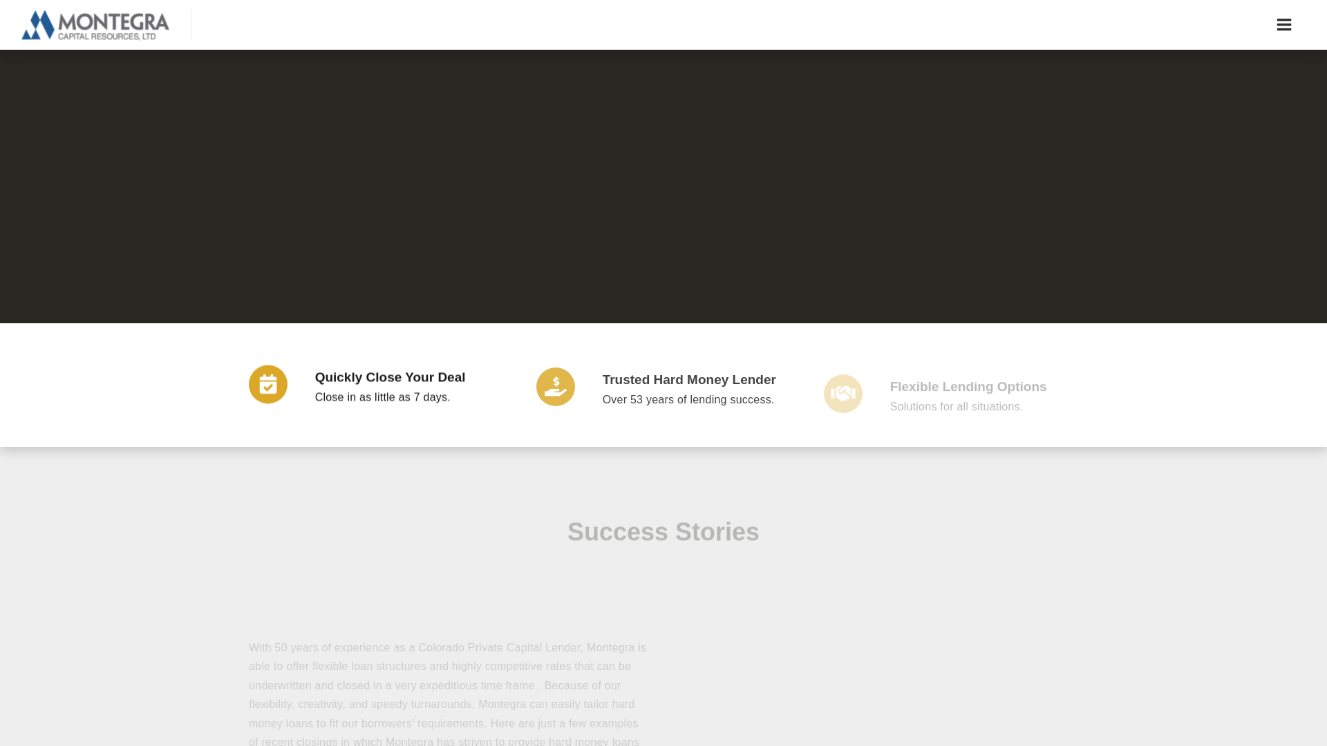 website screenshot of https://montegra.com/recent-closings/