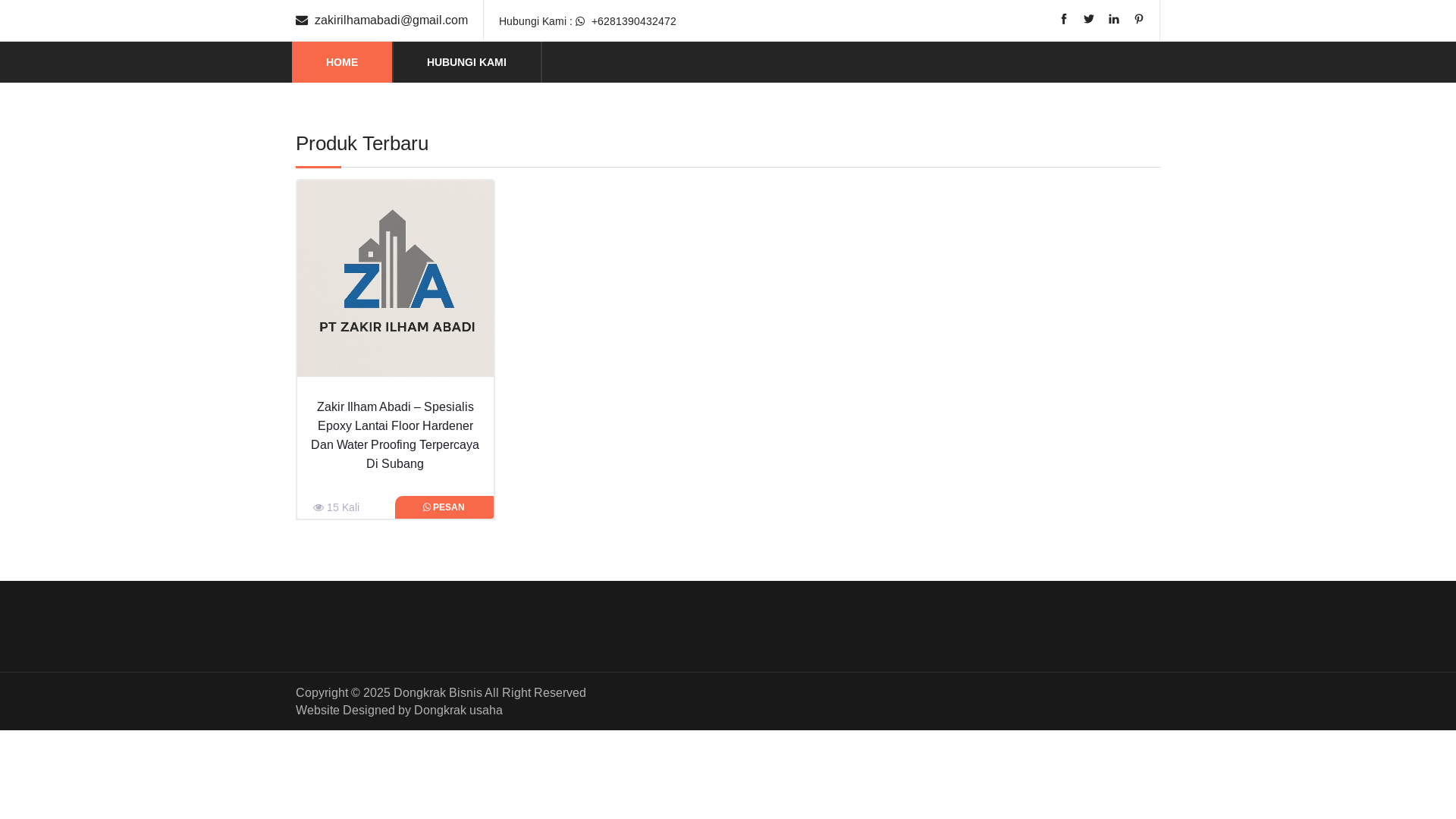 website screenshot of https://zakirilhamabadi.biz.id/