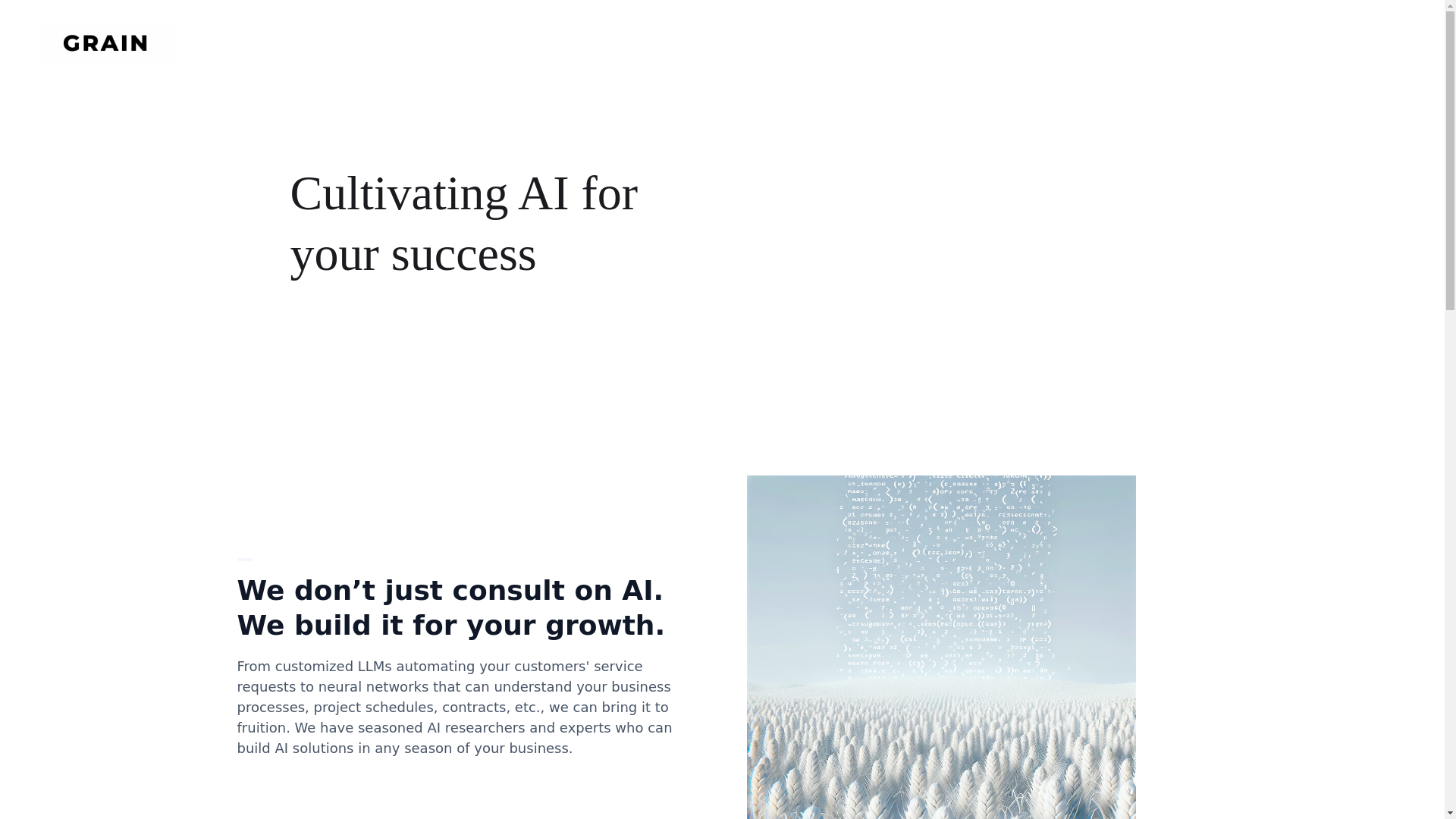 website screenshot of https://accelerategrain.com/