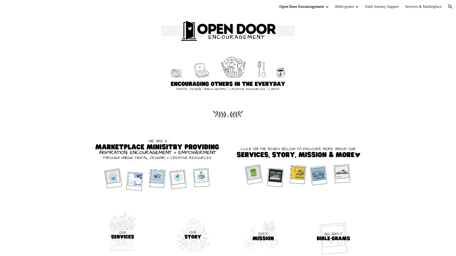 website screenshot of https://bible-grams.com/
