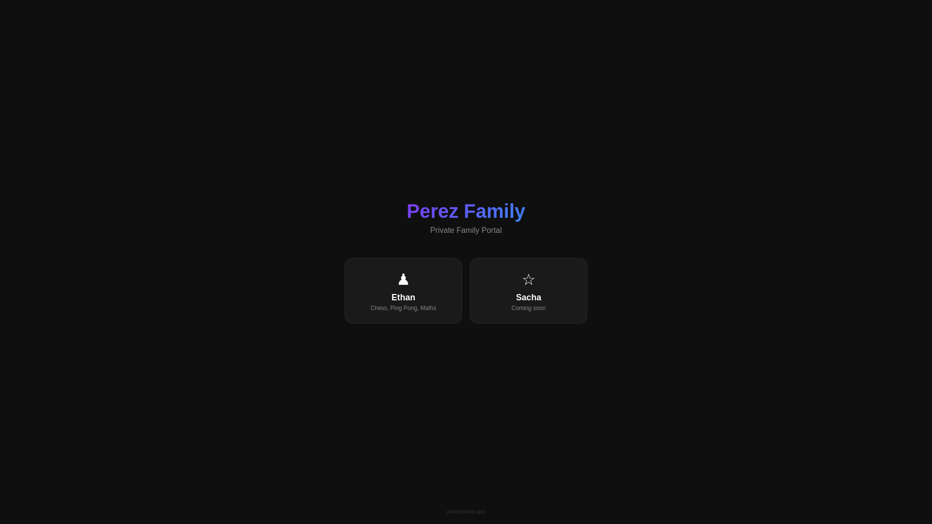 website screenshot of https://perezfamily.pages.dev/