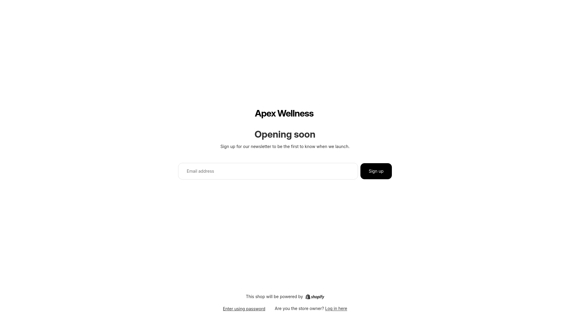 website screenshot of https://apexwellness.luxe