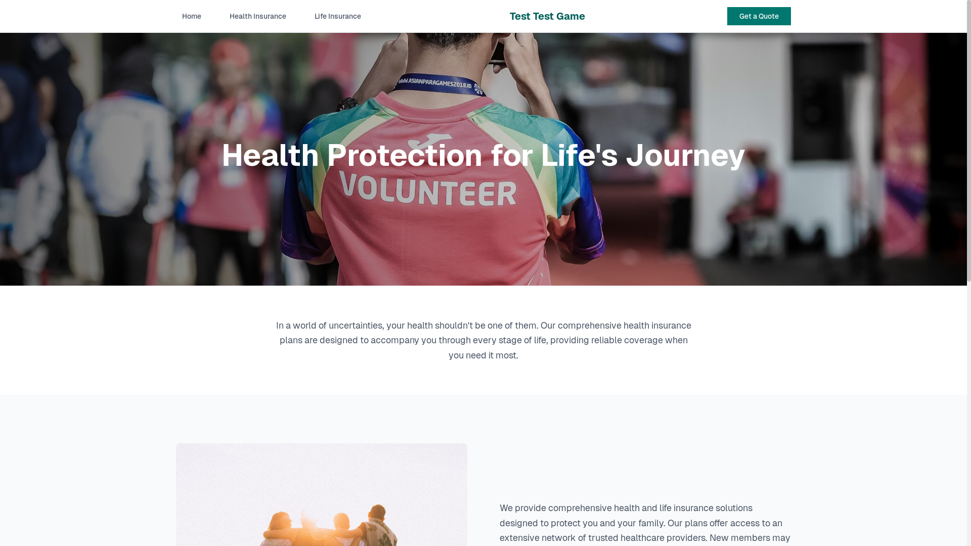 website screenshot of https://testtestgame.xyz/