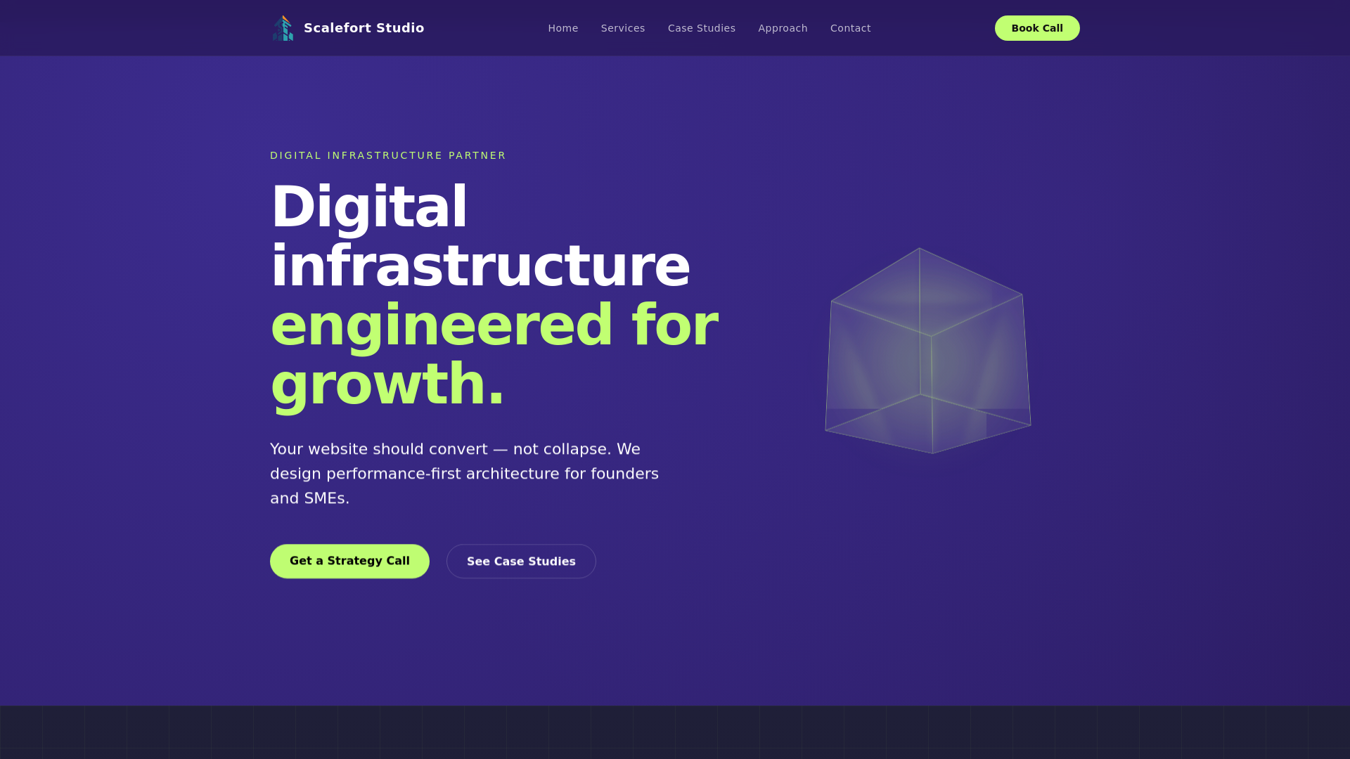 website screenshot of https://scalefort-studio.pages.dev/