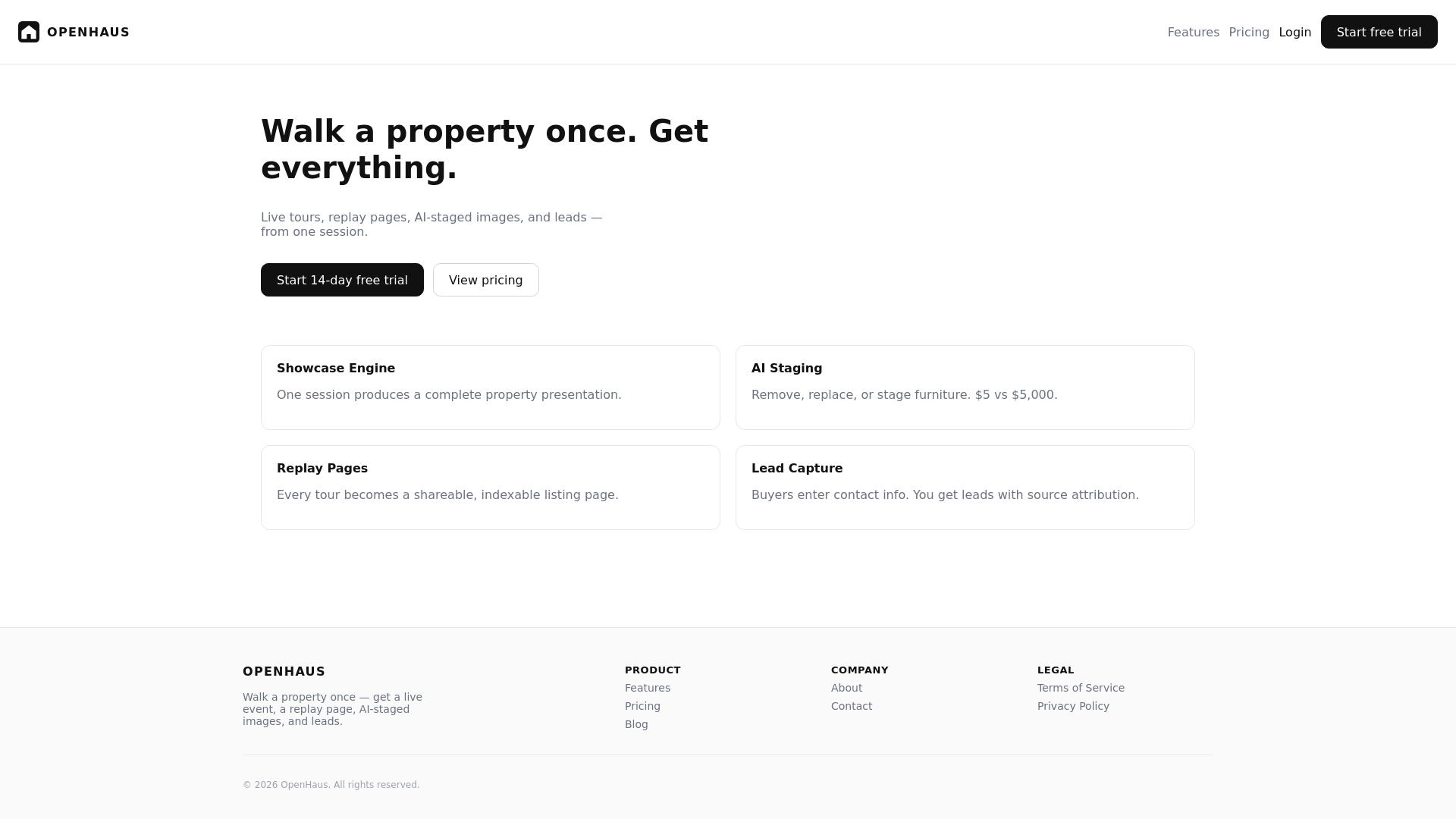 website screenshot of https://openhaushq.com/