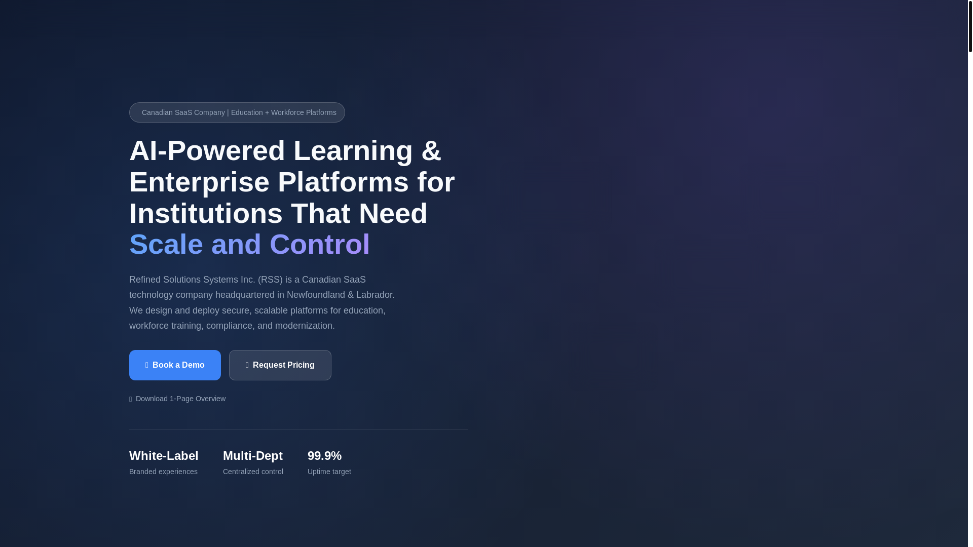 website screenshot of https://refinedsolutionssystems.com/