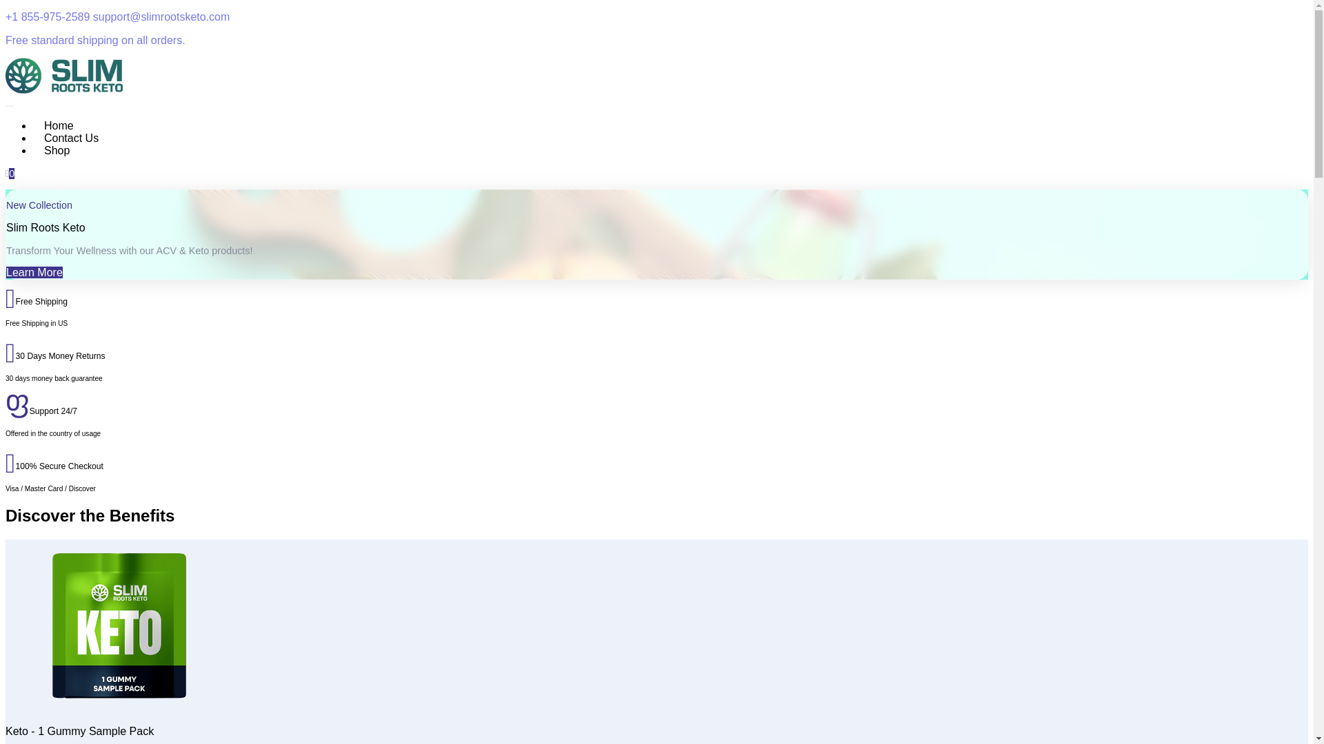 website screenshot of https://slimrootsketo.com/
