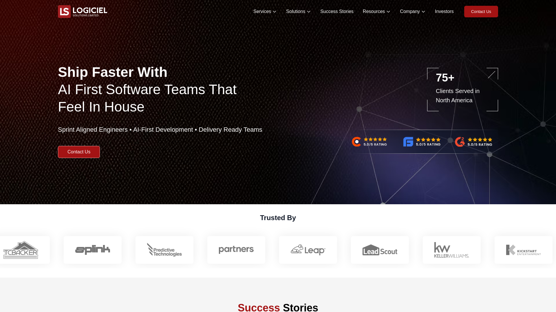 website screenshot of https://logicielbackend.com/