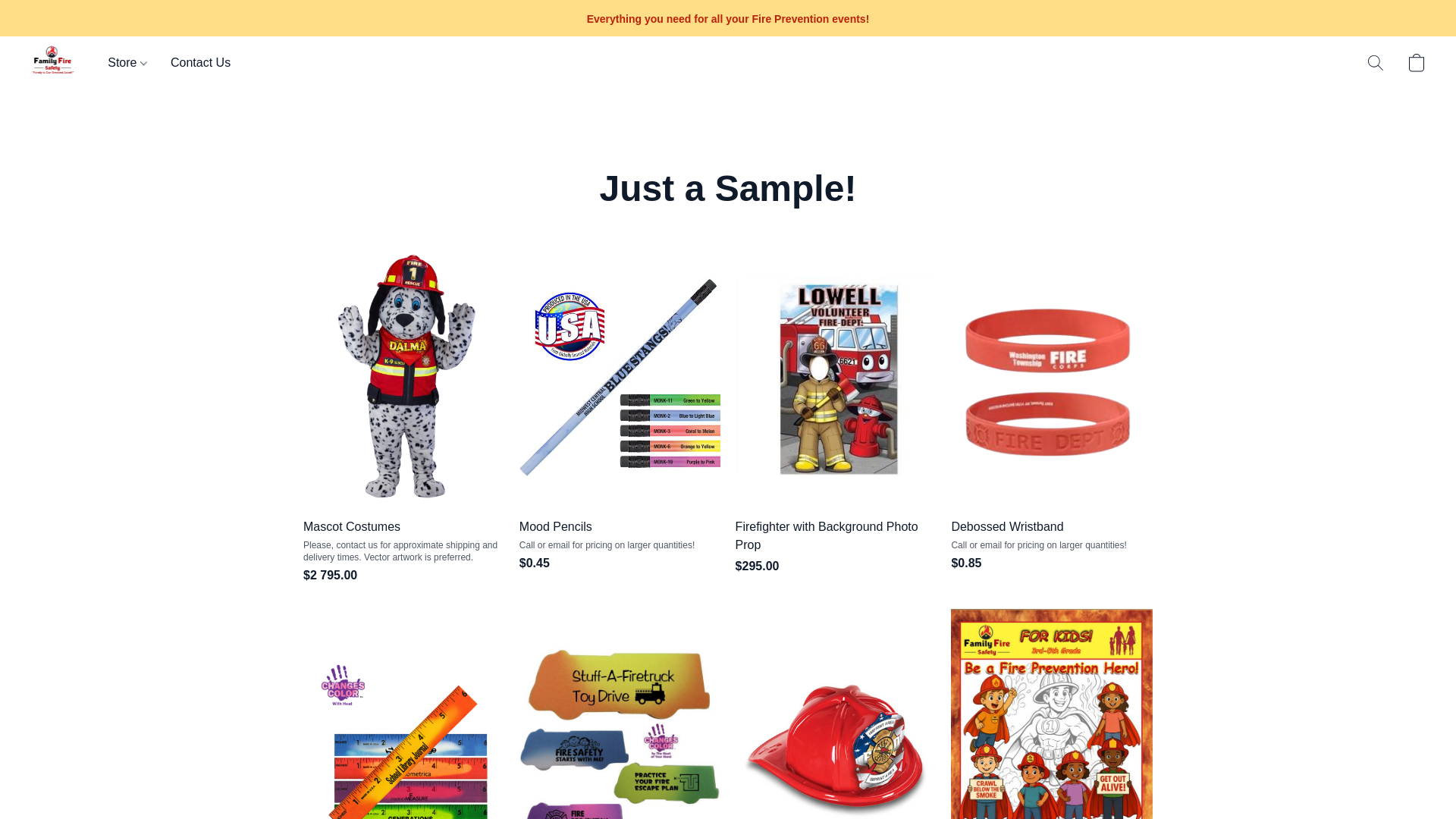 website screenshot of https://familyfiresafety-store.net/