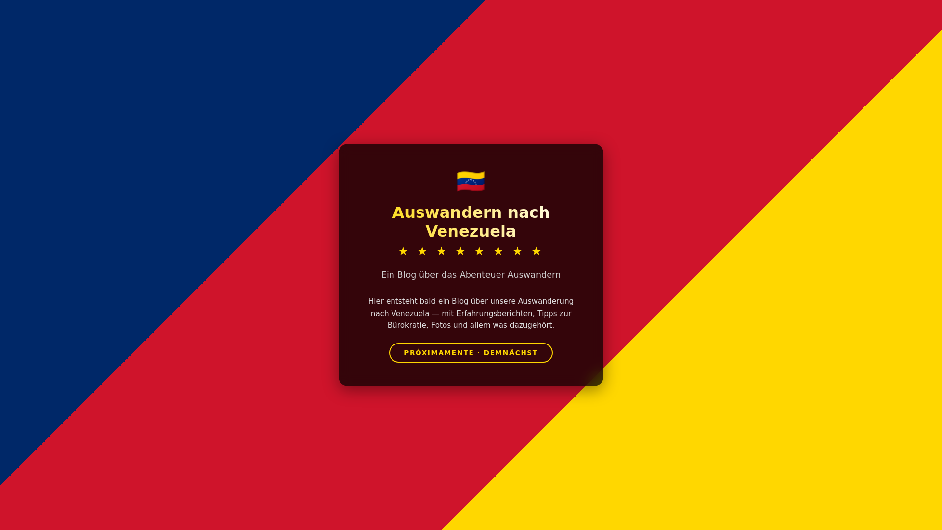 website screenshot of https://auswandern-nach-venezuela.de/