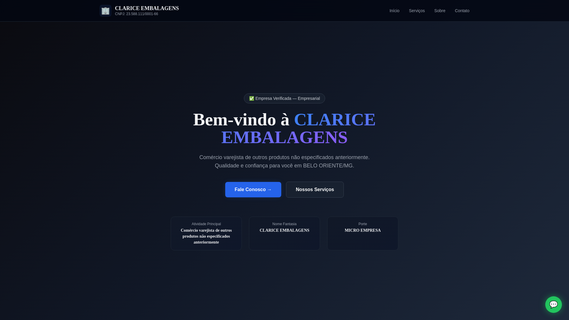 website screenshot of https://aclaembalagens.pages.dev/