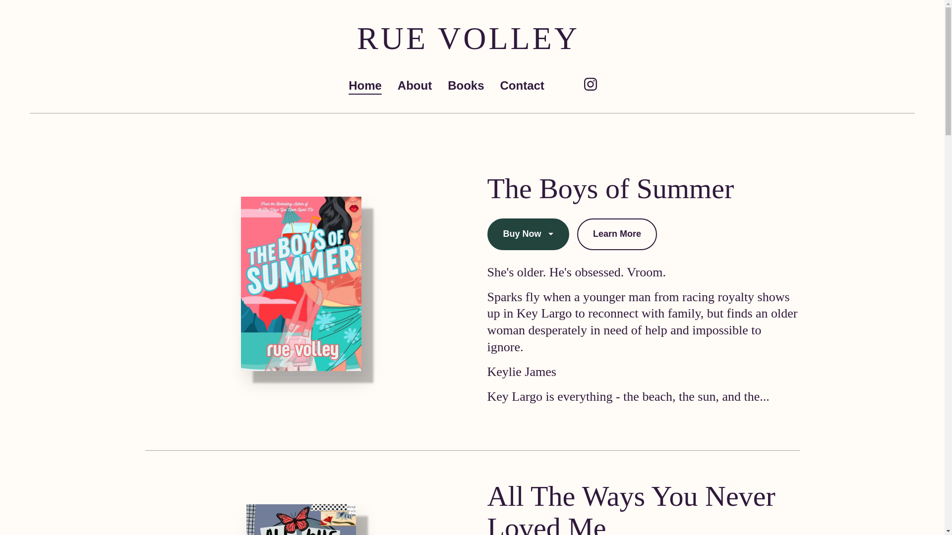 website screenshot of https://ruevolleybooks.com/