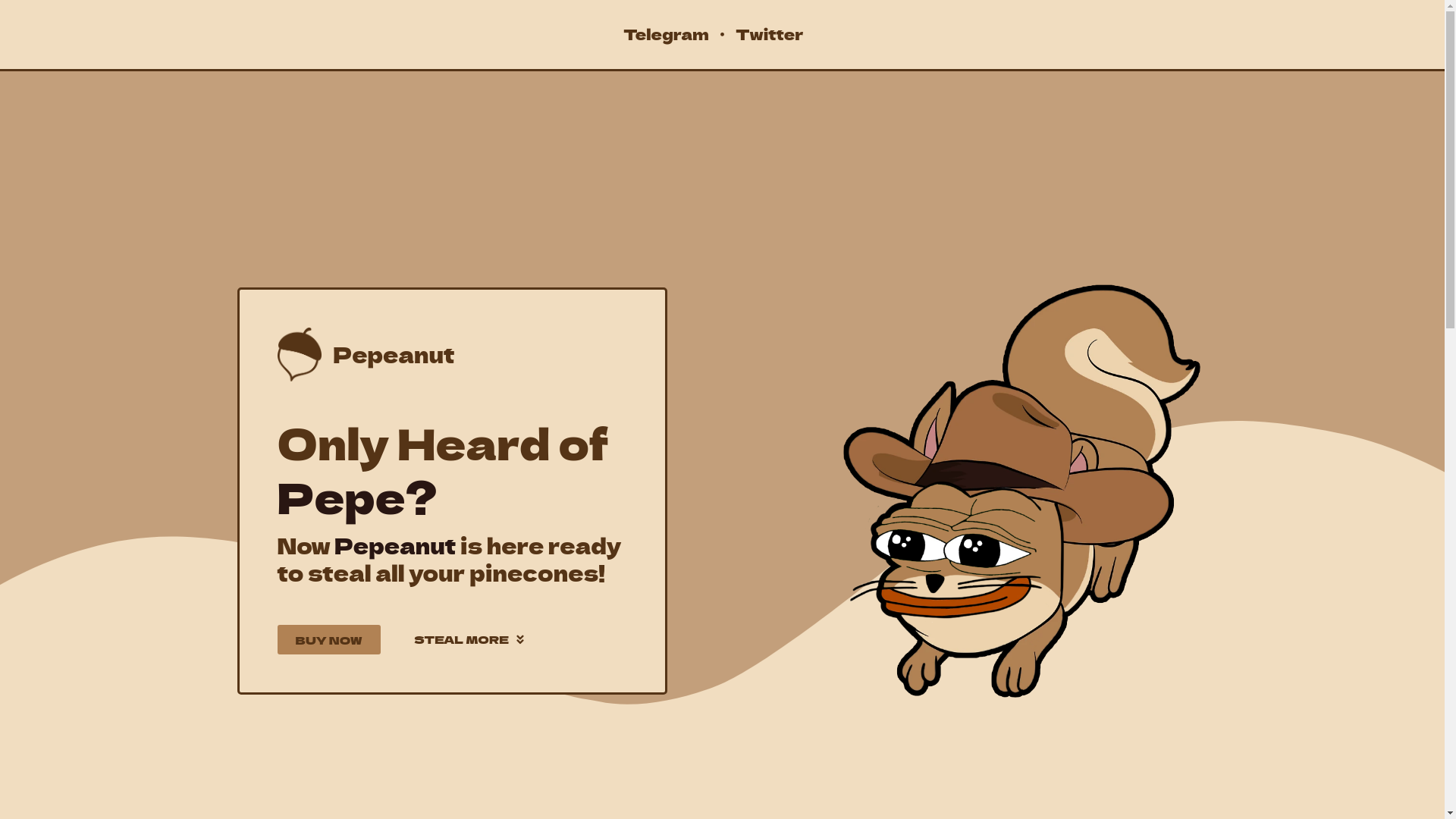 website screenshot of https://pepeanutonpulse.lol/