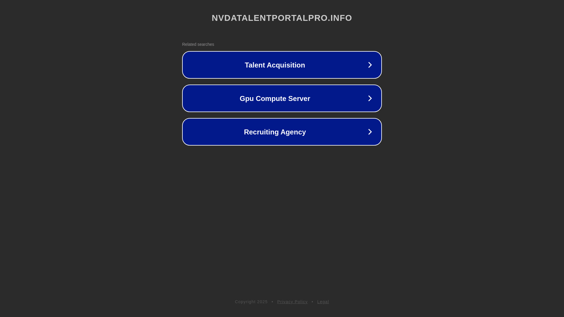 website screenshot of https://nvdatalentportalpro.info/
