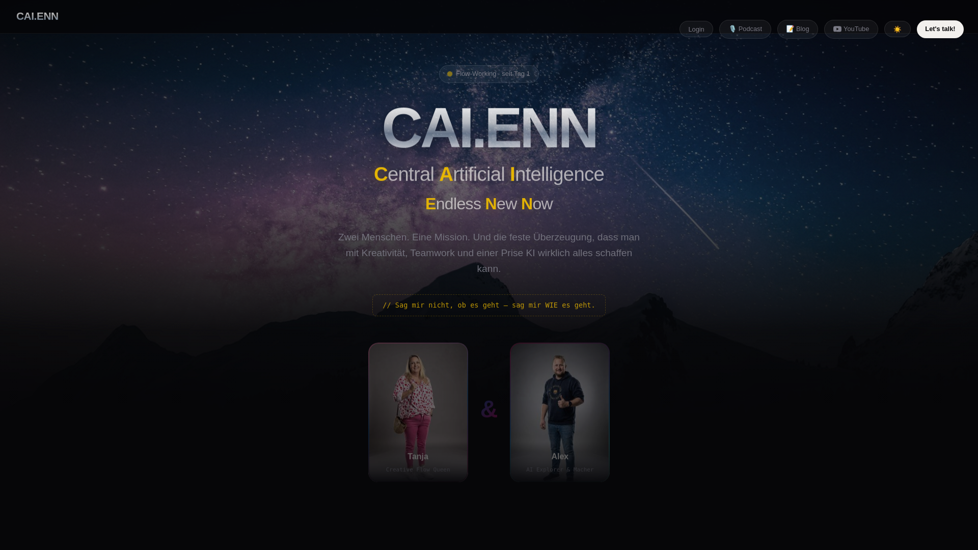 website screenshot of https://team-caienn.com/