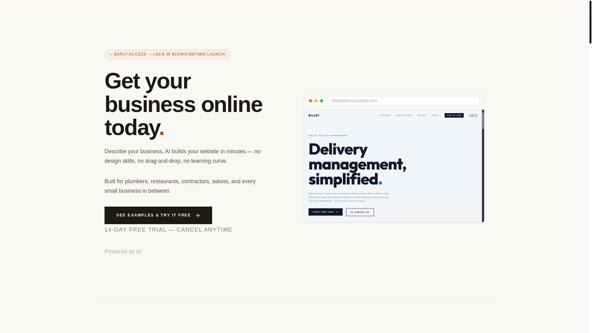 website screenshot of https://pavesite.pages.dev/