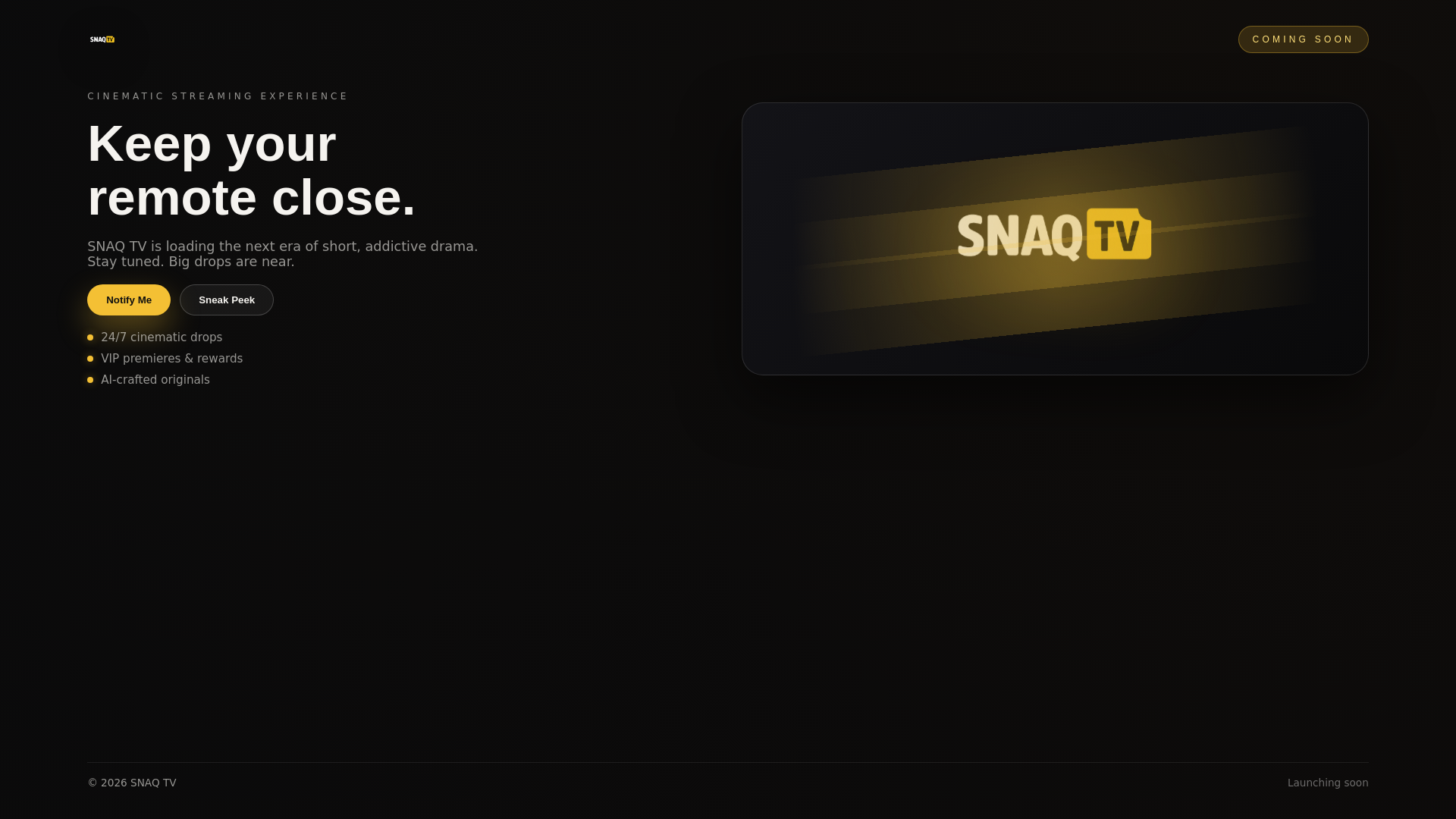 website screenshot of https://snaq-cinematic-flow.pages.dev/