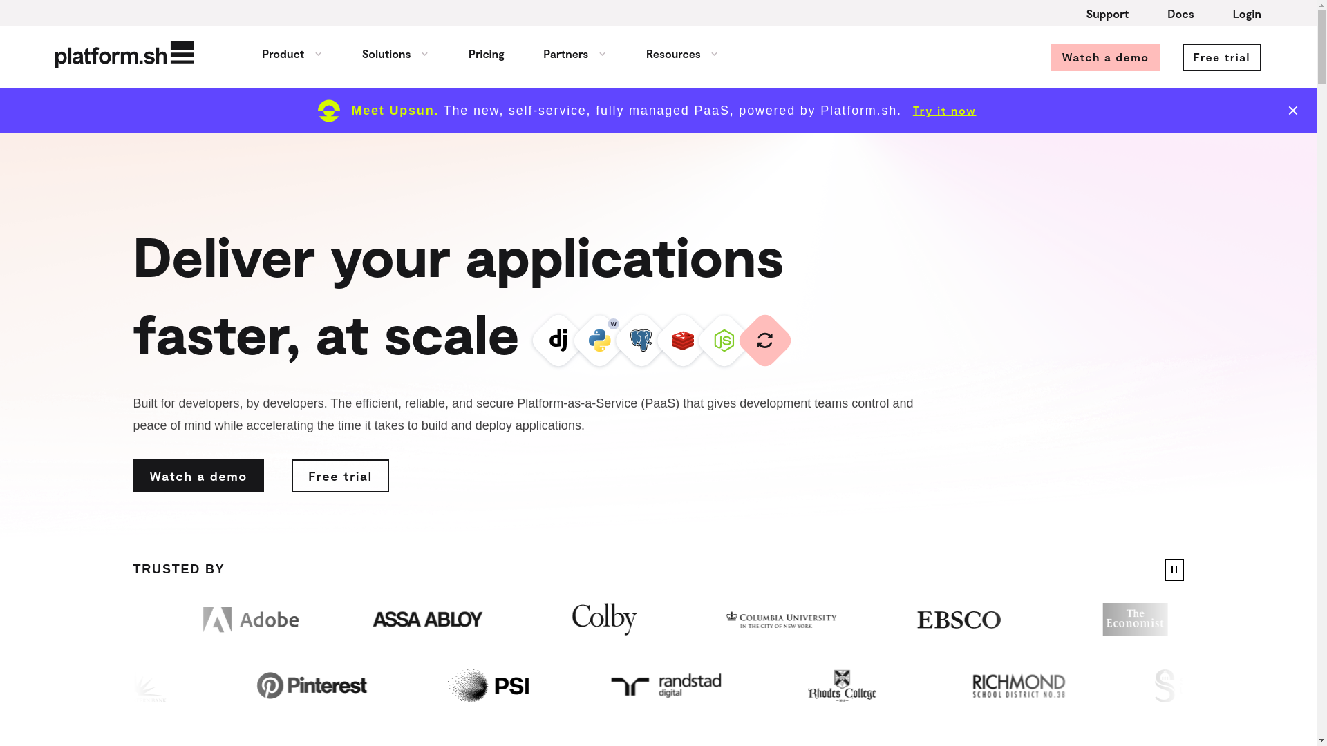 website screenshot of https://platformsh.site/