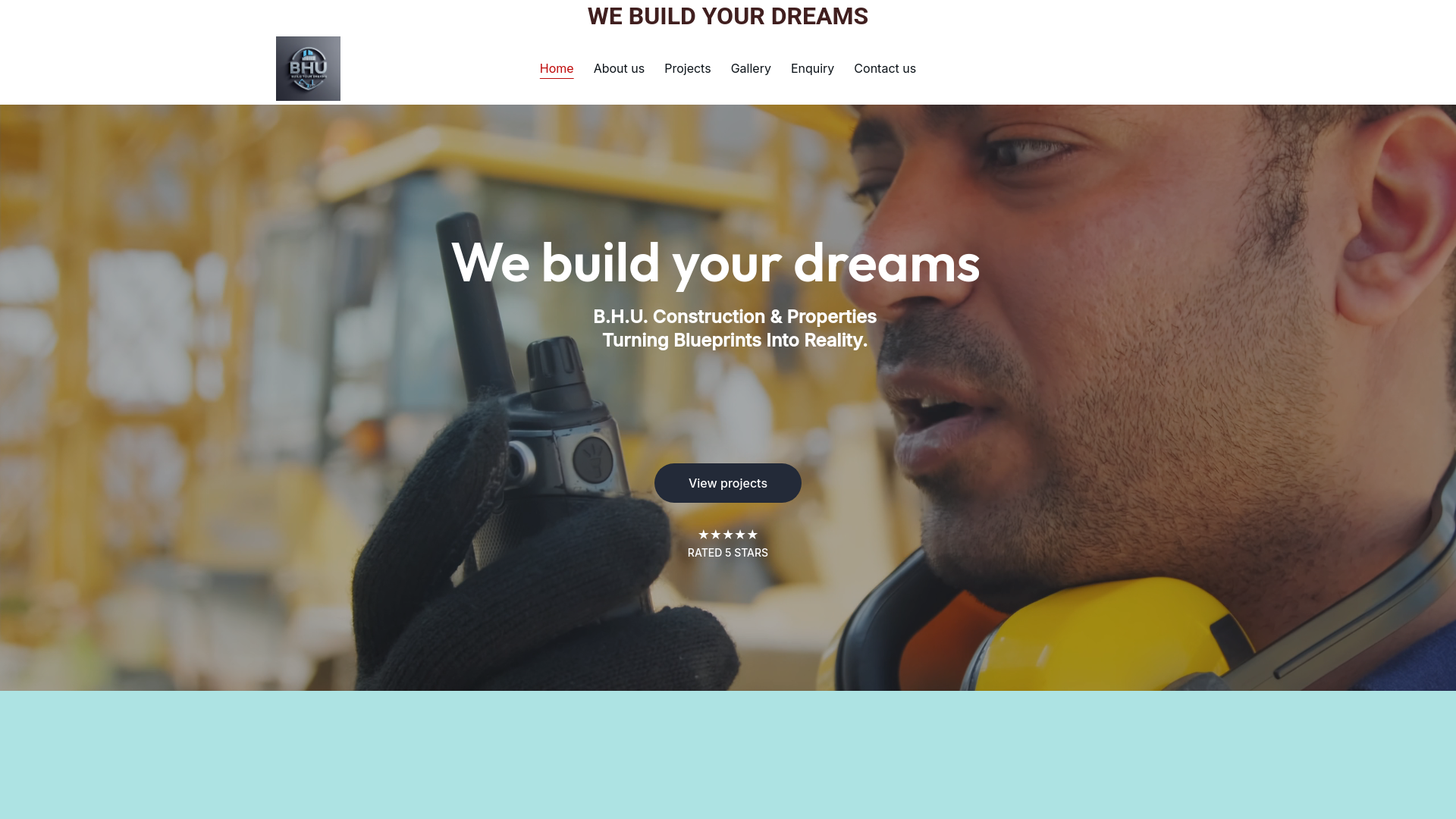 website screenshot of https://bhuconstructionandproperties.com/