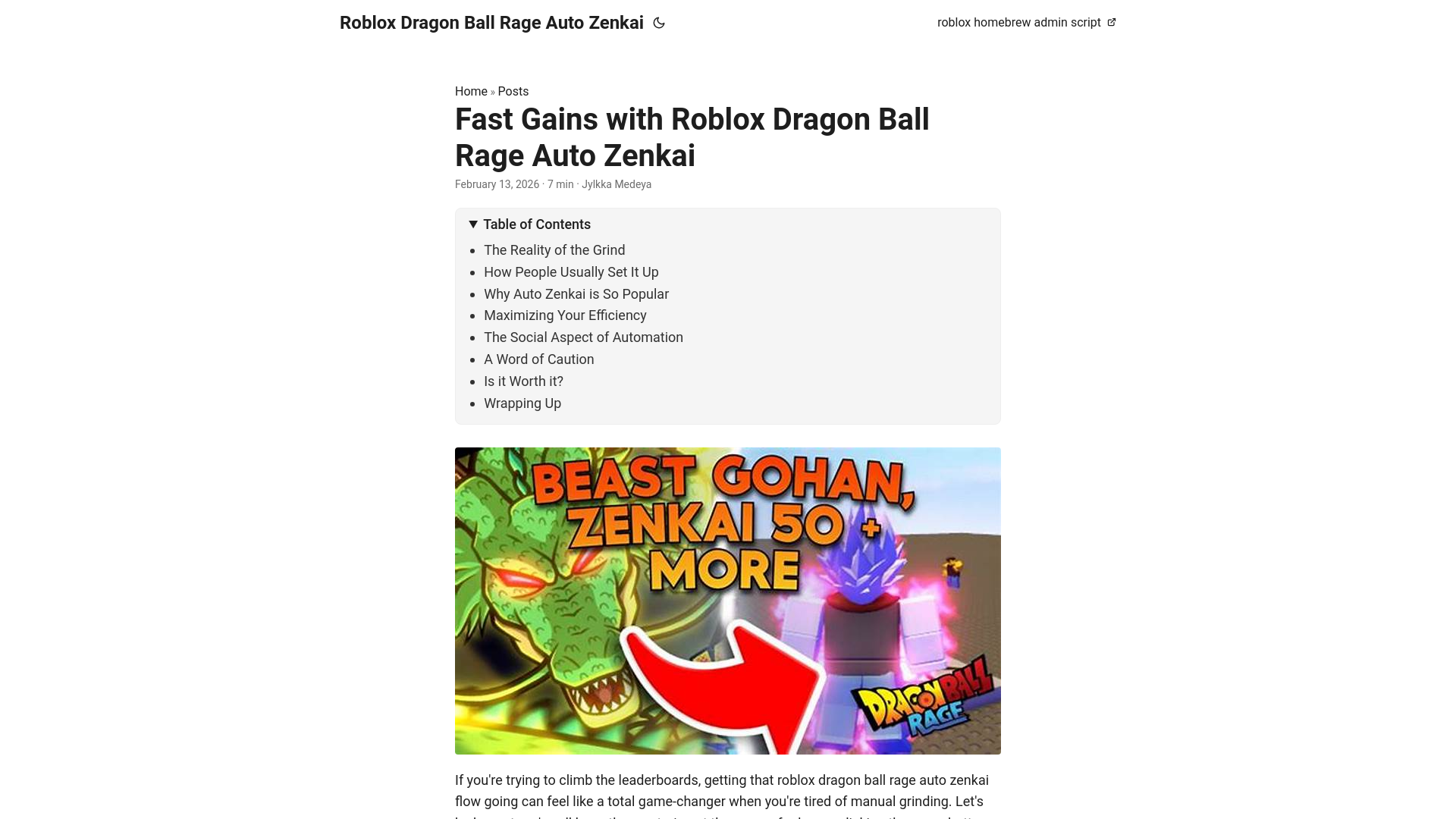 website screenshot of https://roblox-dragon-ball-rage-auto-zenkai.pages.dev/