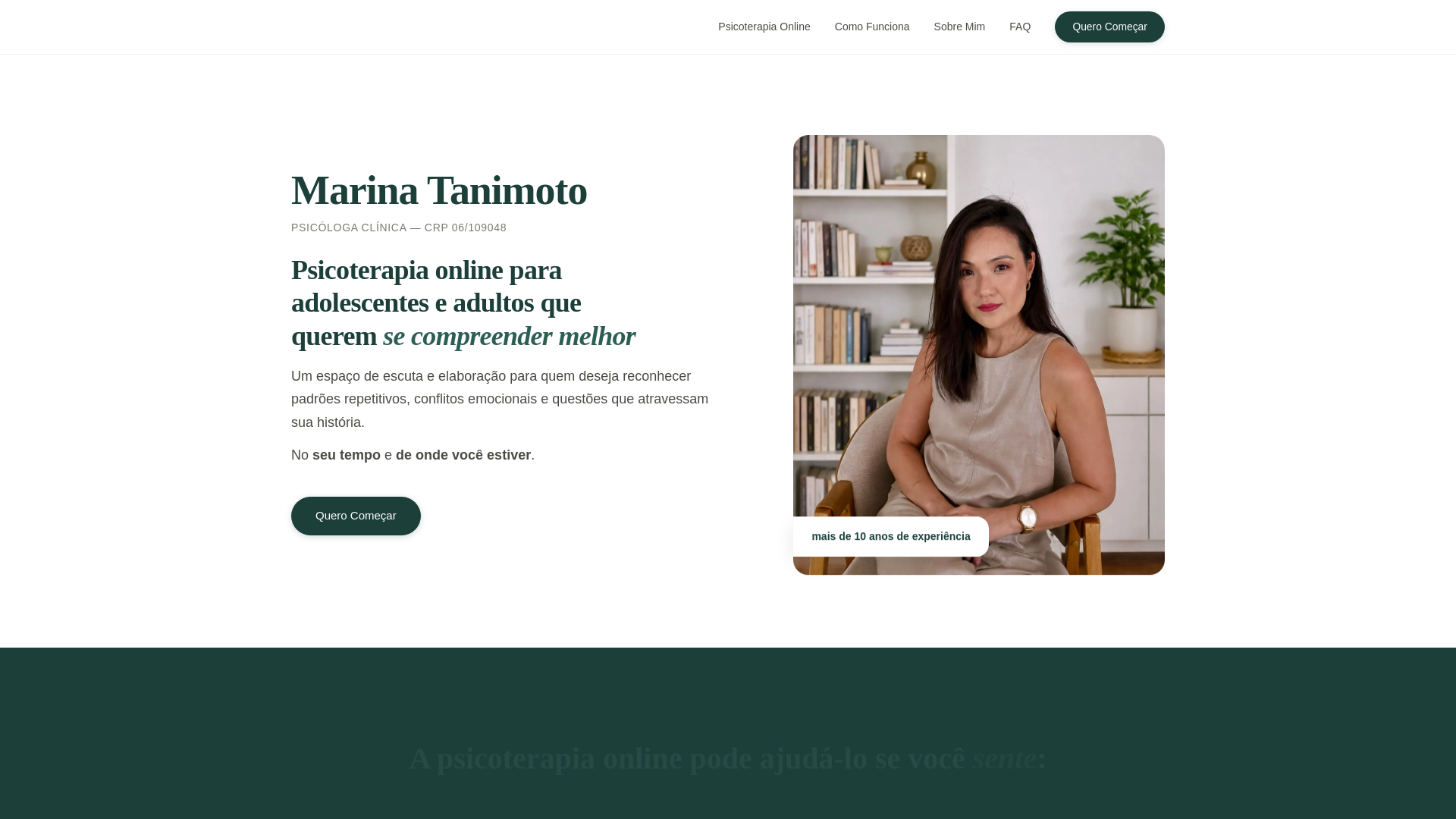 website screenshot of https://marinatanimoto.com.br/