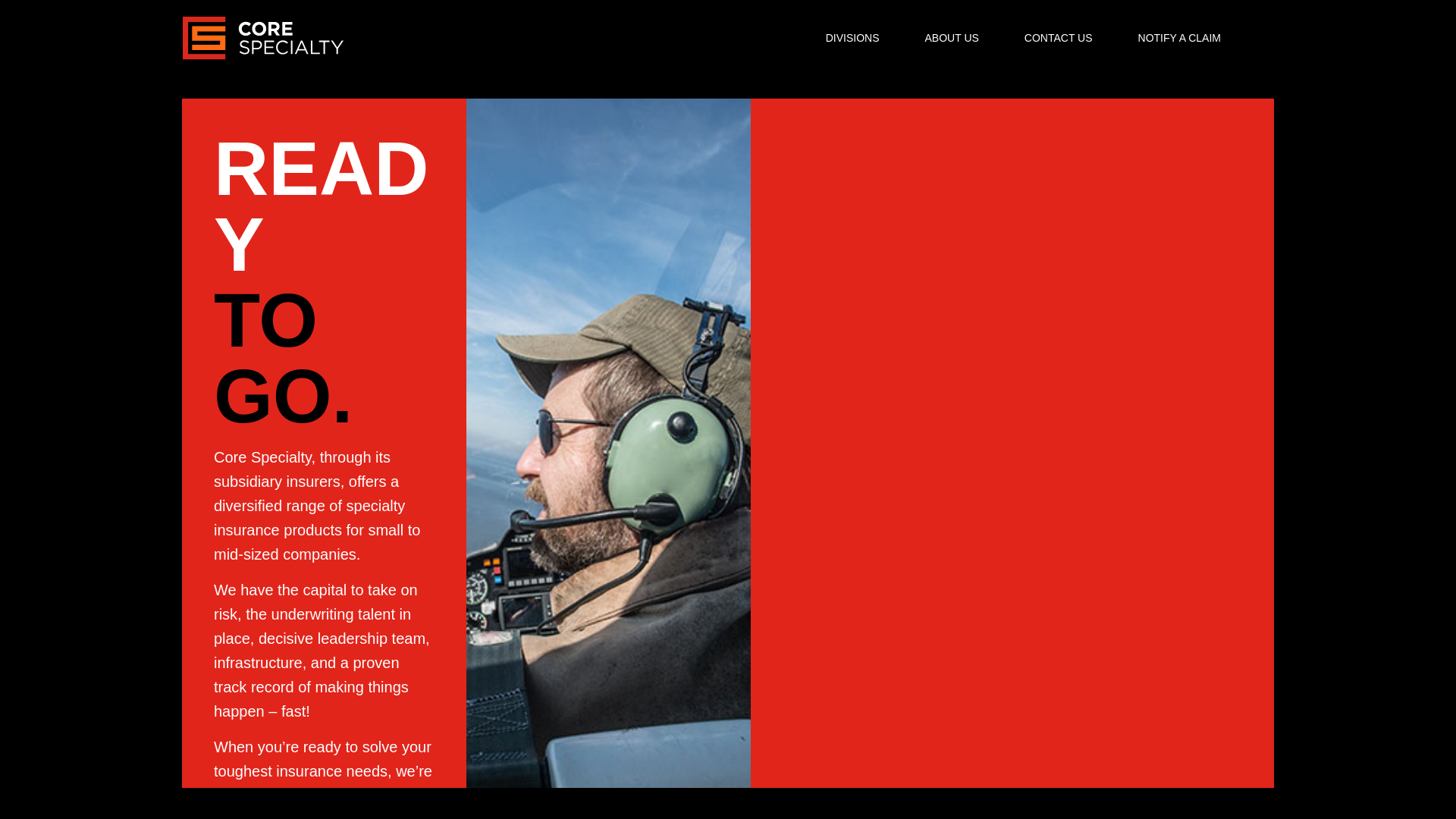 website screenshot of https://corespecialty.com/