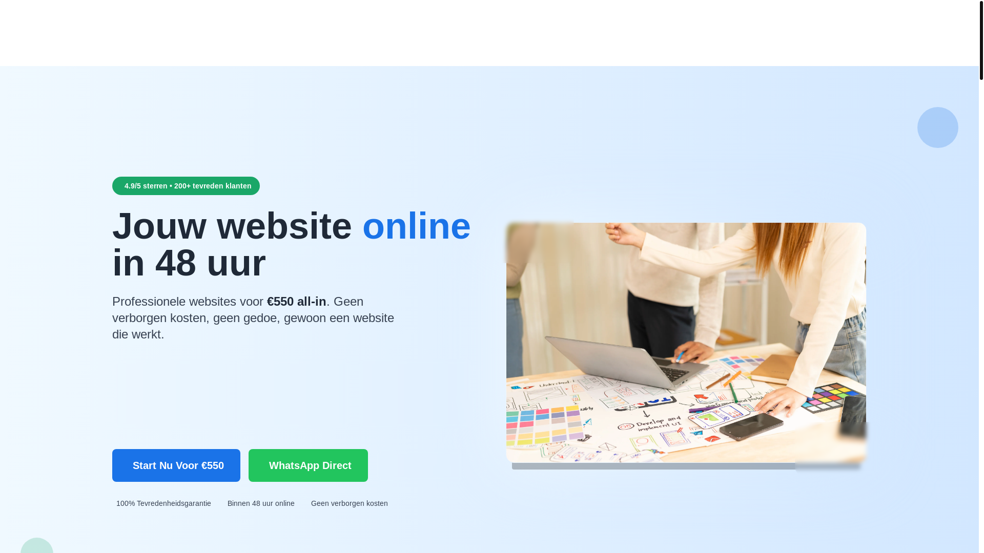 website screenshot of https://boekjeweb.nl/