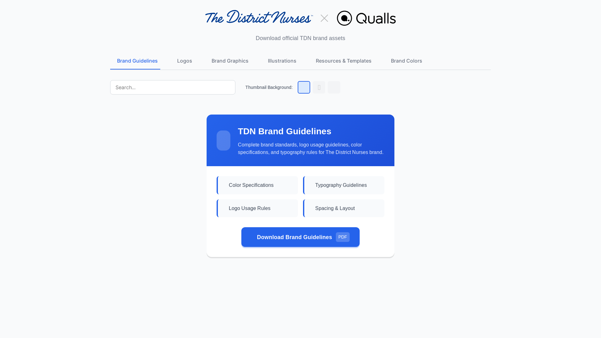 website screenshot of https://tdn-brand.pages.dev/