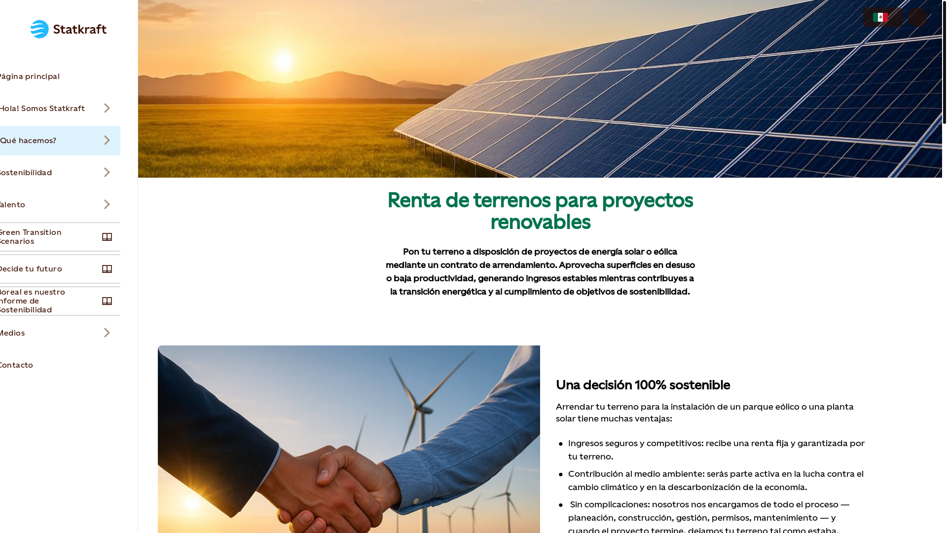 website screenshot of https://statkraftlatam.com/