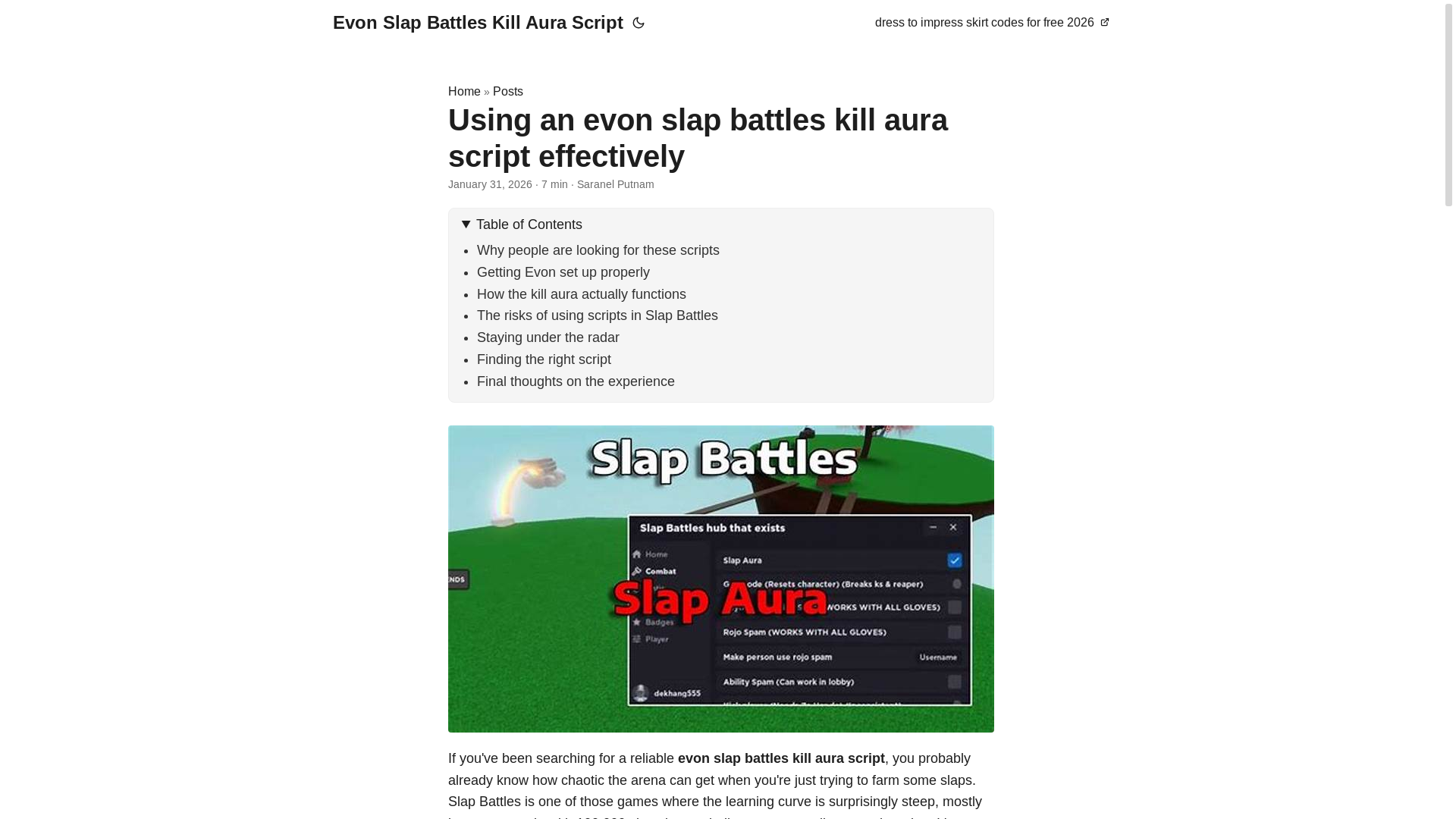website screenshot of https://evon-slap-battles-kill-aura-script.pages.dev/