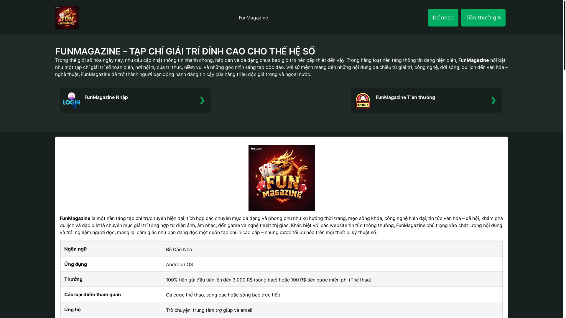 website screenshot of https://fun-magazine.vip/