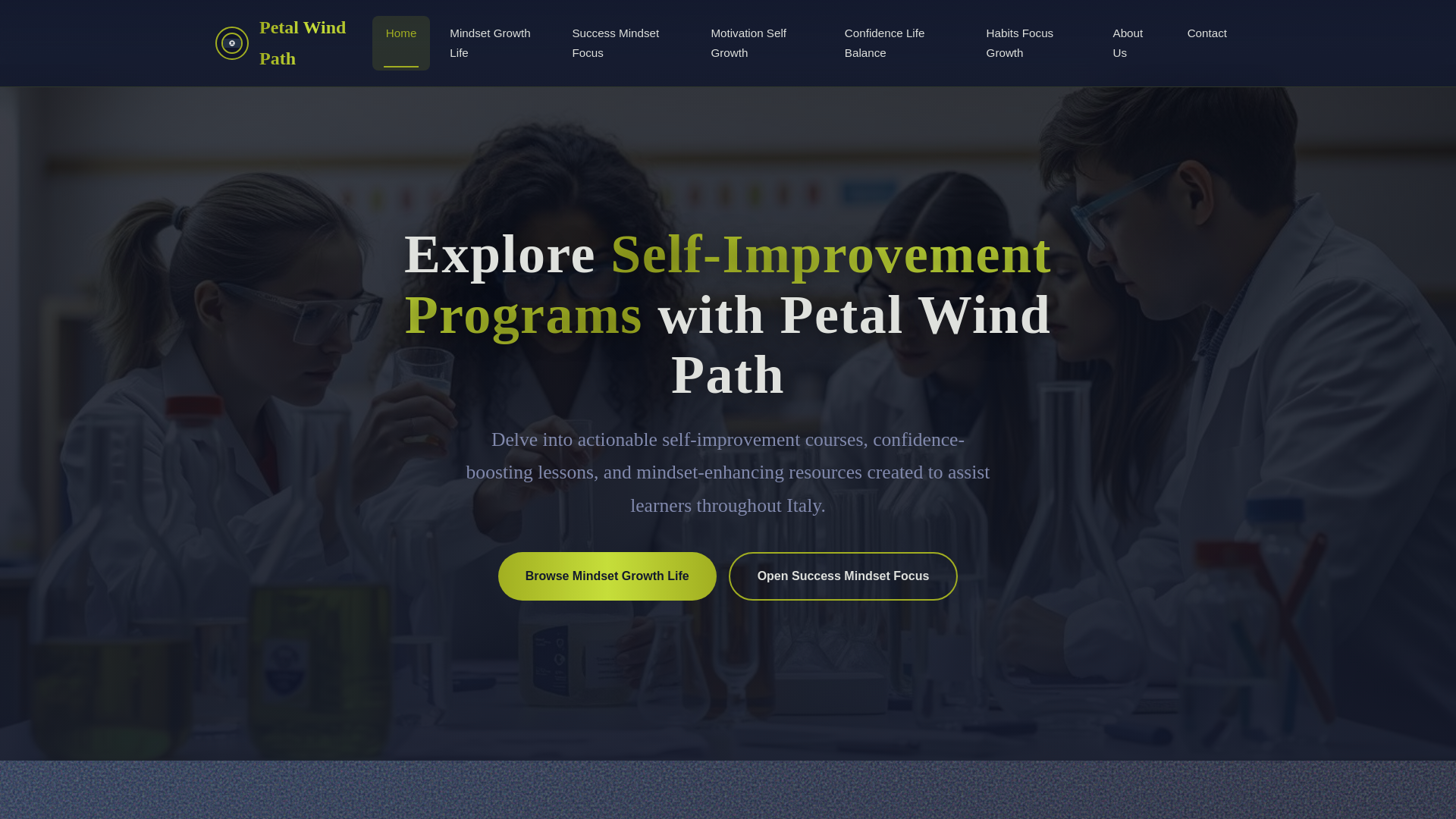 website screenshot of https://petalwindpath.xyz