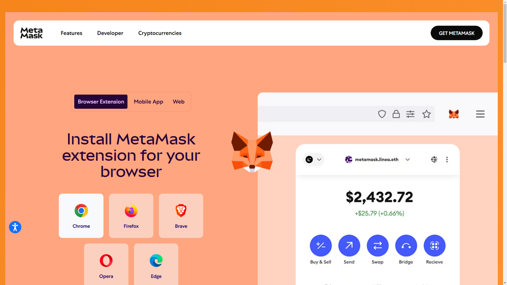 website screenshot of https://metamaskextensionio.pages.dev/