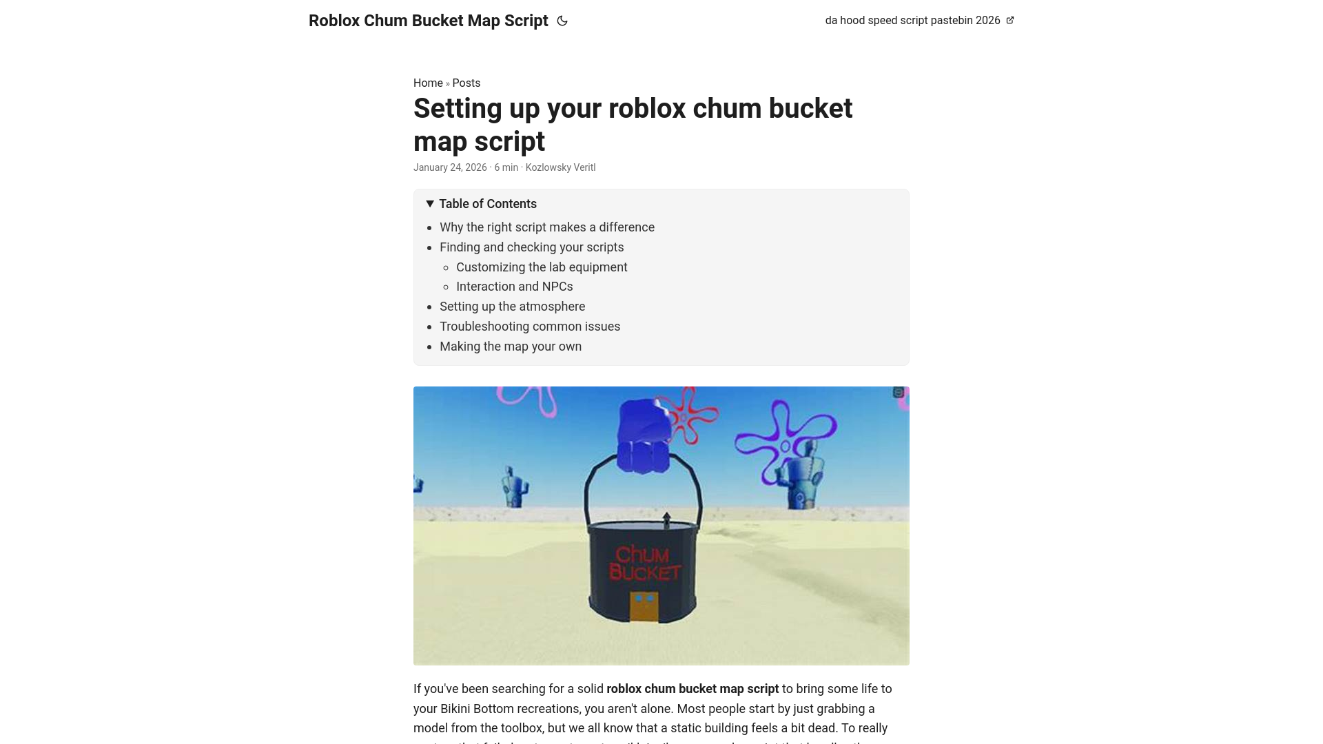 website screenshot of https://roblox-chum-bucket-map-script.pages.dev/