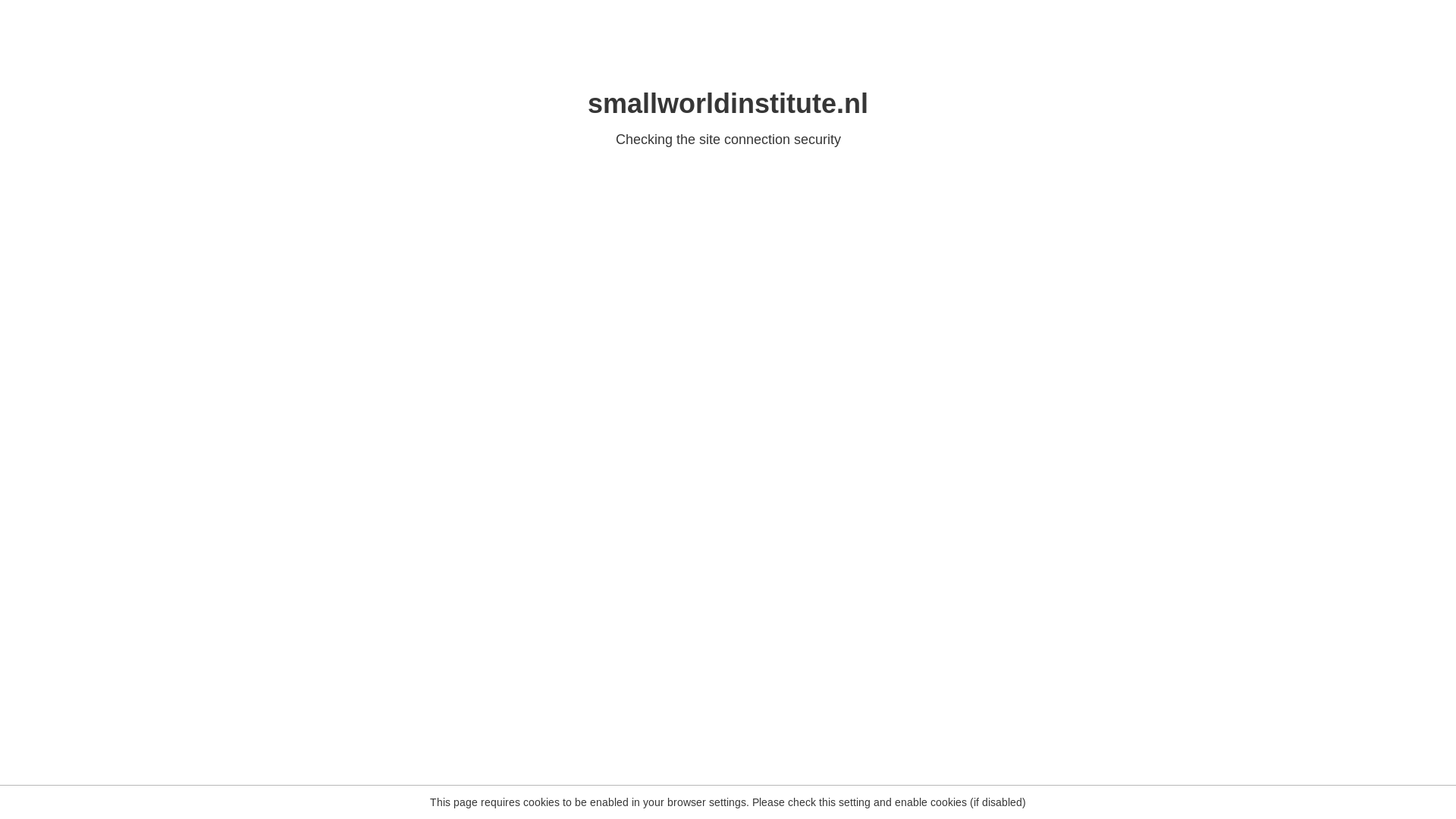 website screenshot of https://smallworldinstitute.nl/