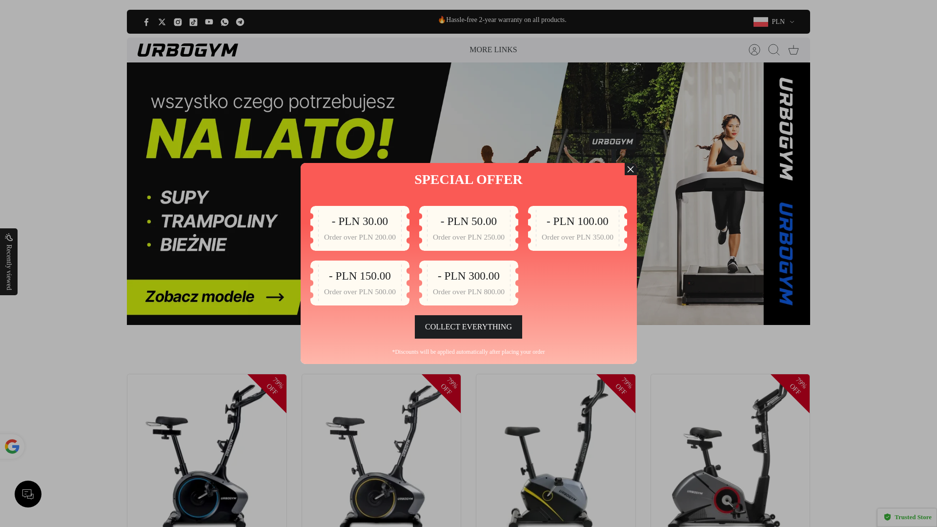 website screenshot of https://urbogympl.shop