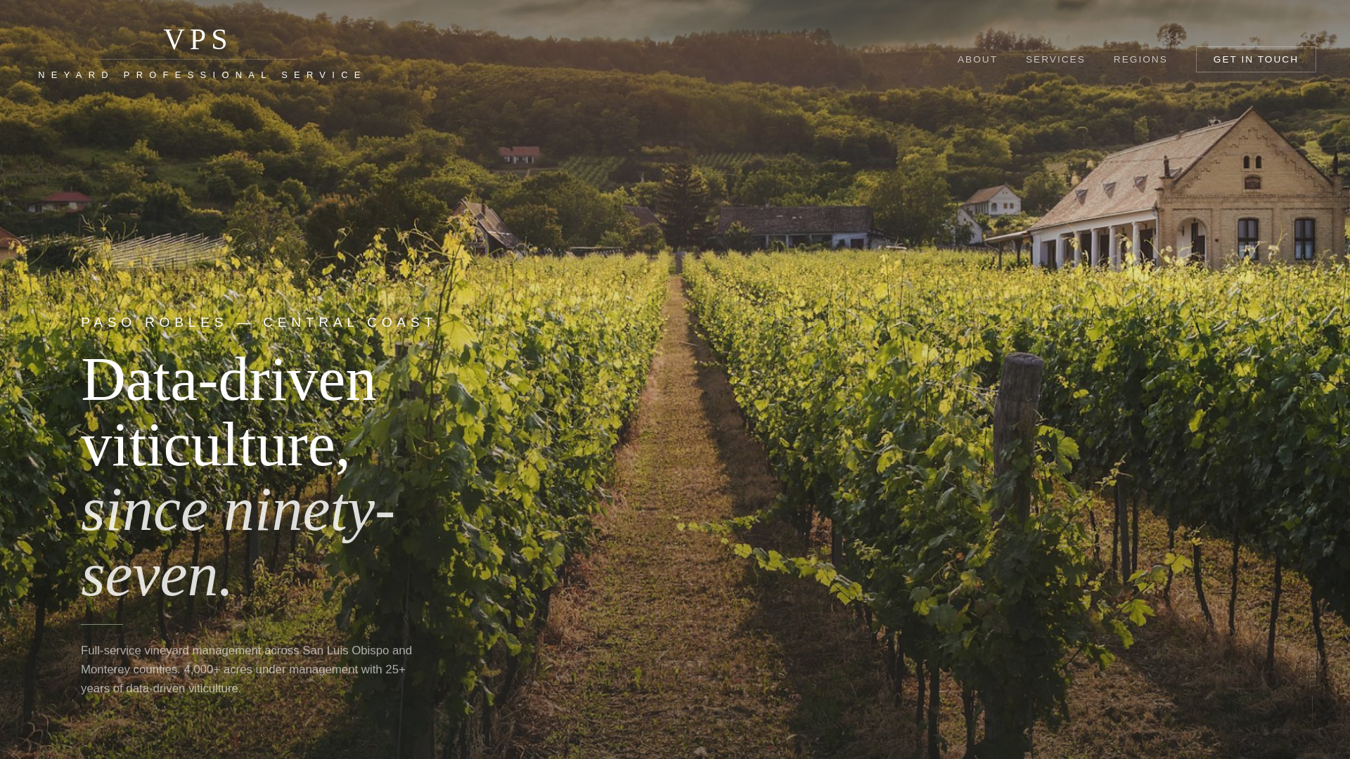 website screenshot of https://vineyard-pro.pages.dev/