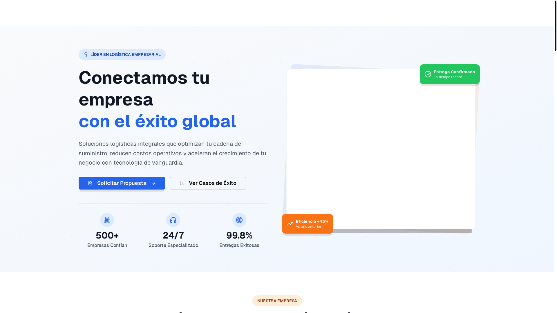 website screenshot of https://bomburlogistics.cl/